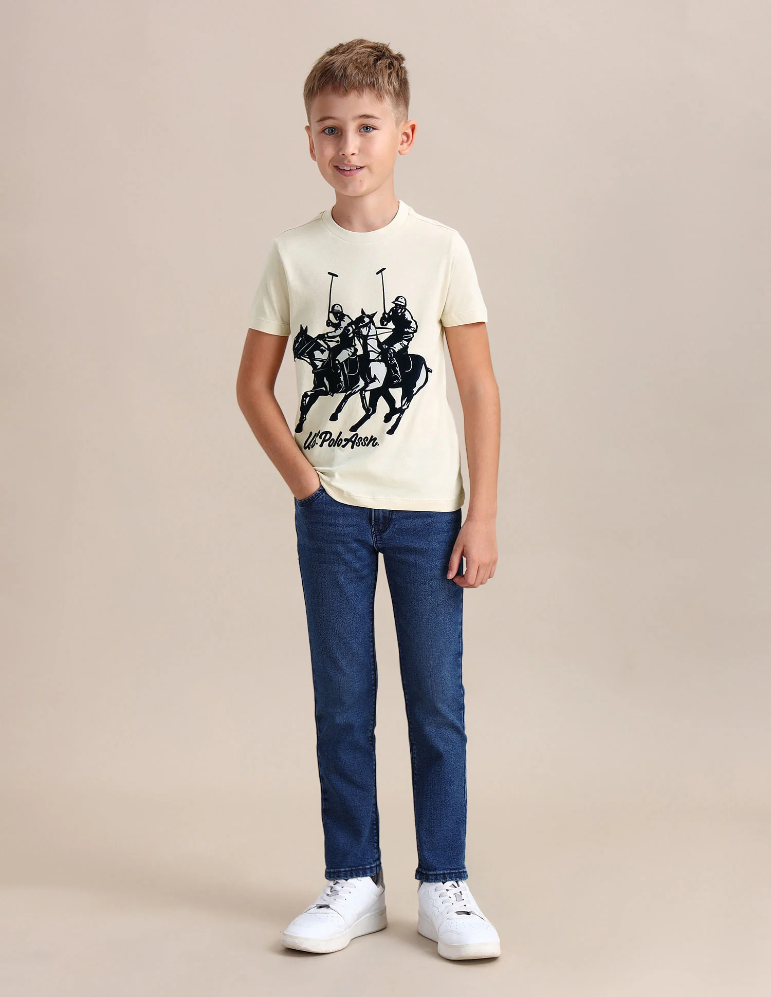 Boys Brand Print Regular Fit T-shirt - Image 3