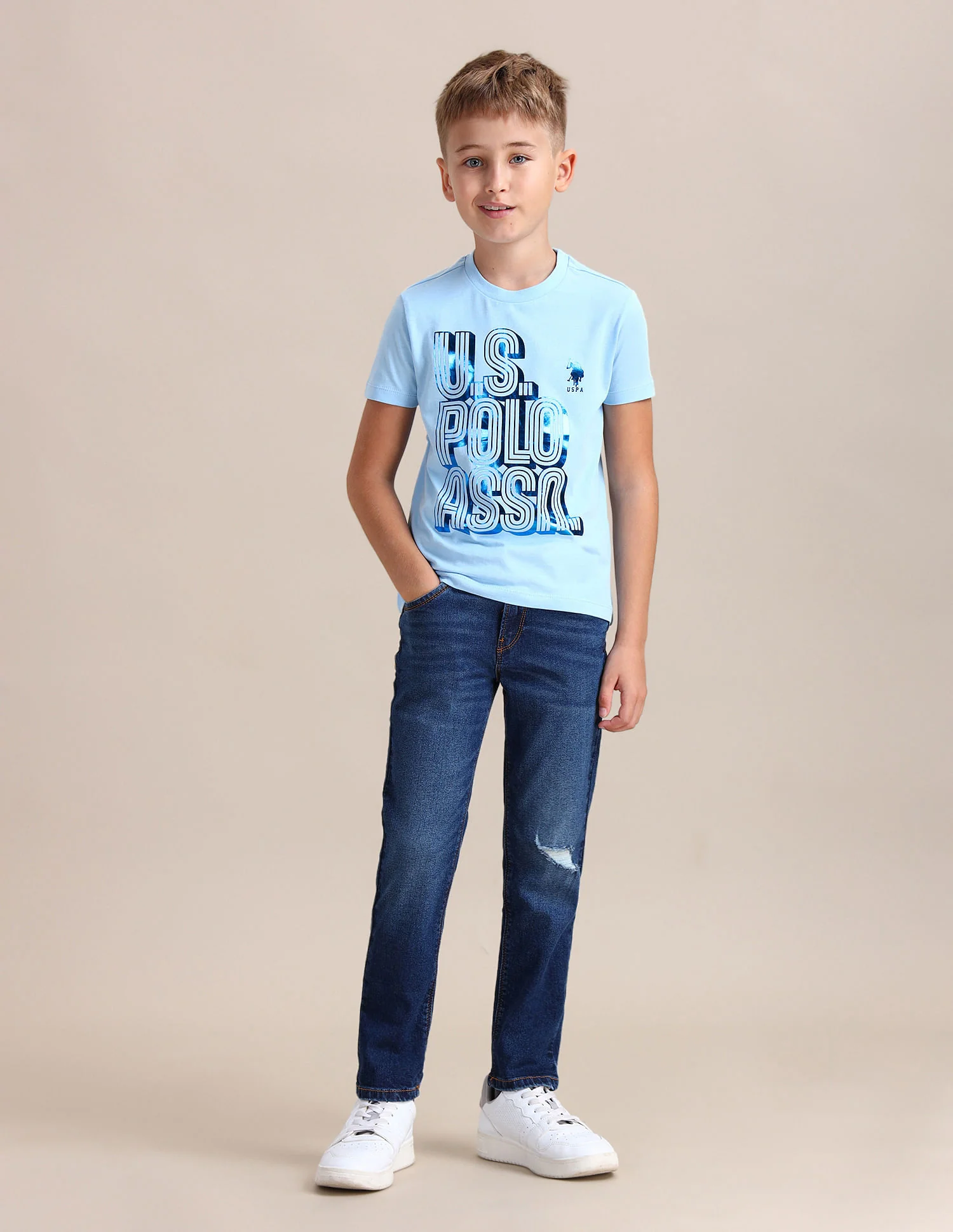 Boys Brand Print Regular Fit T-shirt - Image 3