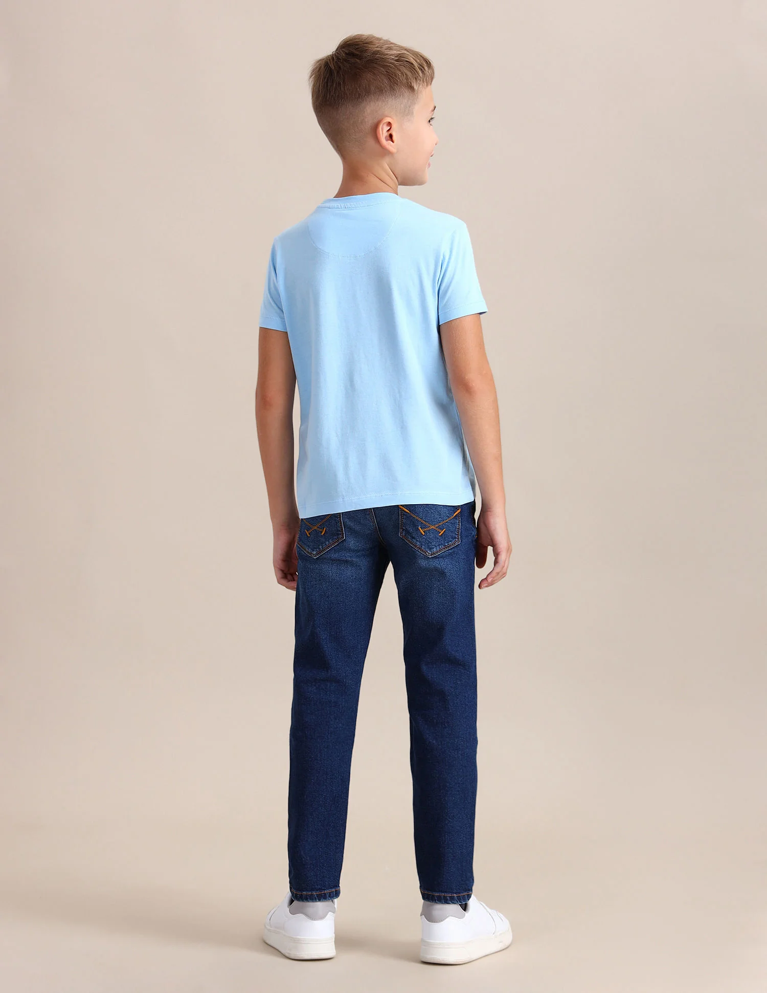 Boys Brand Print Regular Fit T-shirt - Image 4