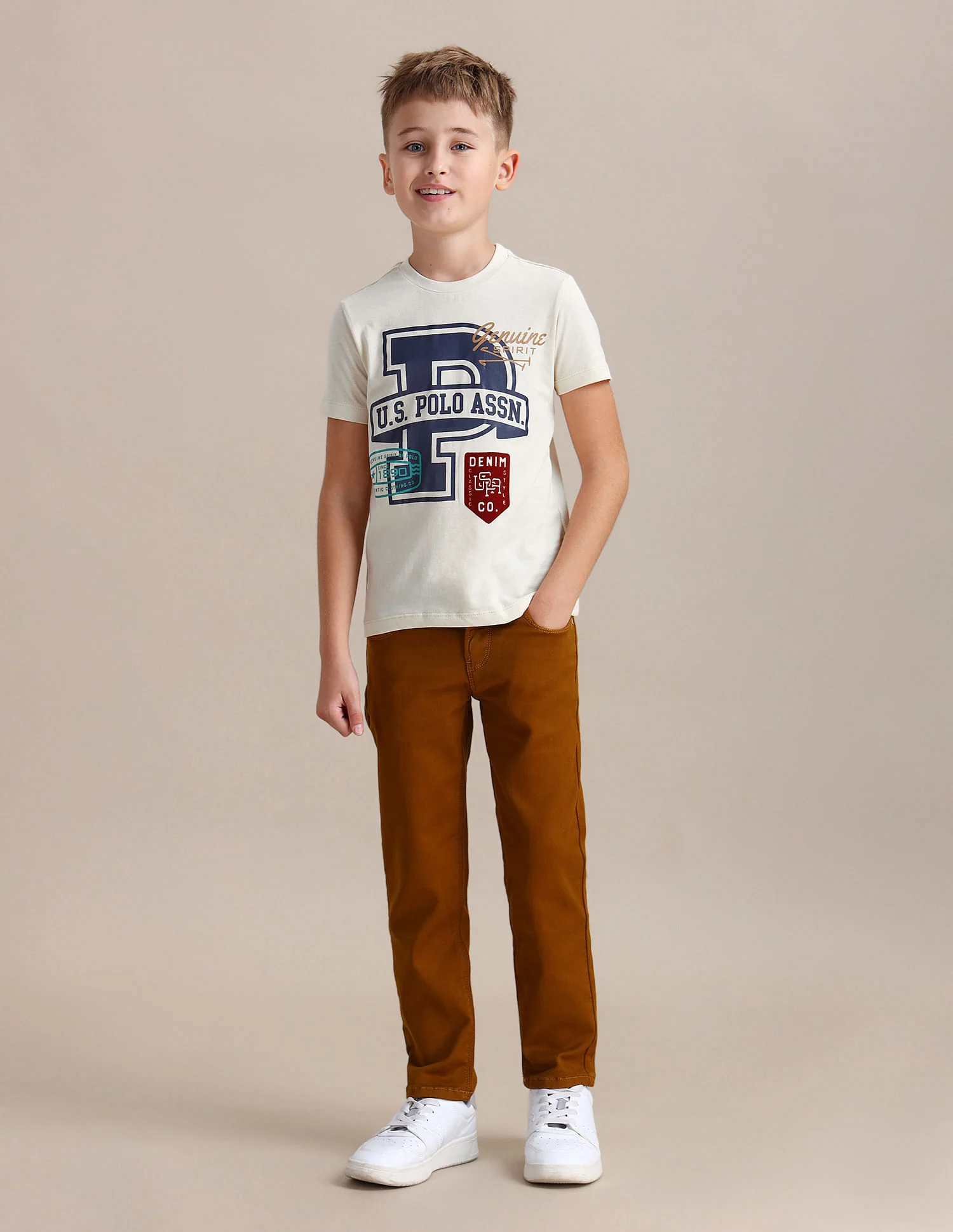 Boys Brand Print Regular Fit T-shirt - Image 3