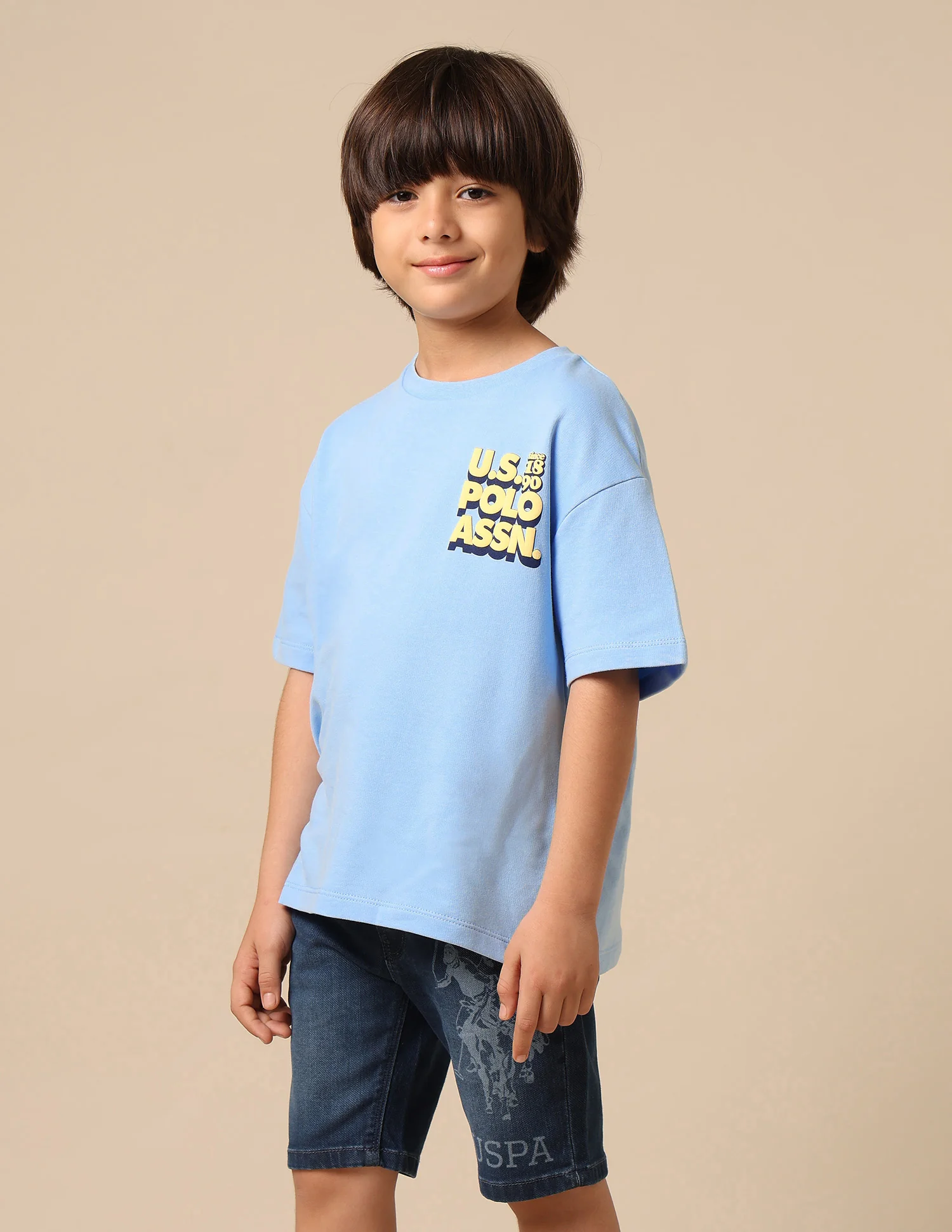 Boys Brand Printed Boxy Fit T Shirt - Image 4
