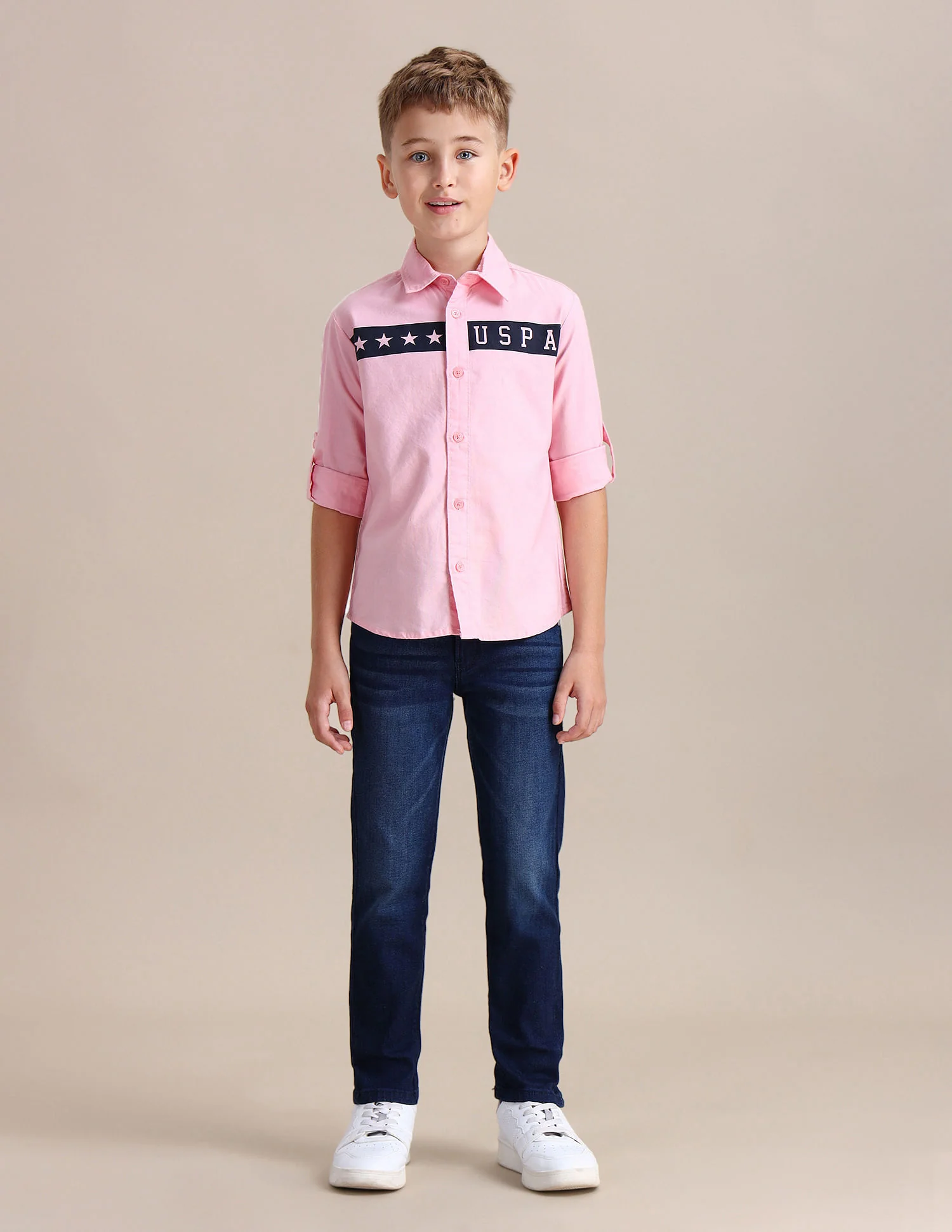 Boys Brand Printed Cotton Shirt - Image 3