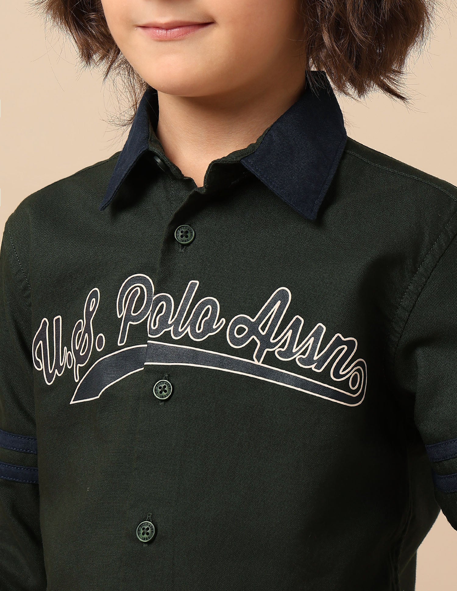Boys Brand Printed Oxford Shirt - Image 7