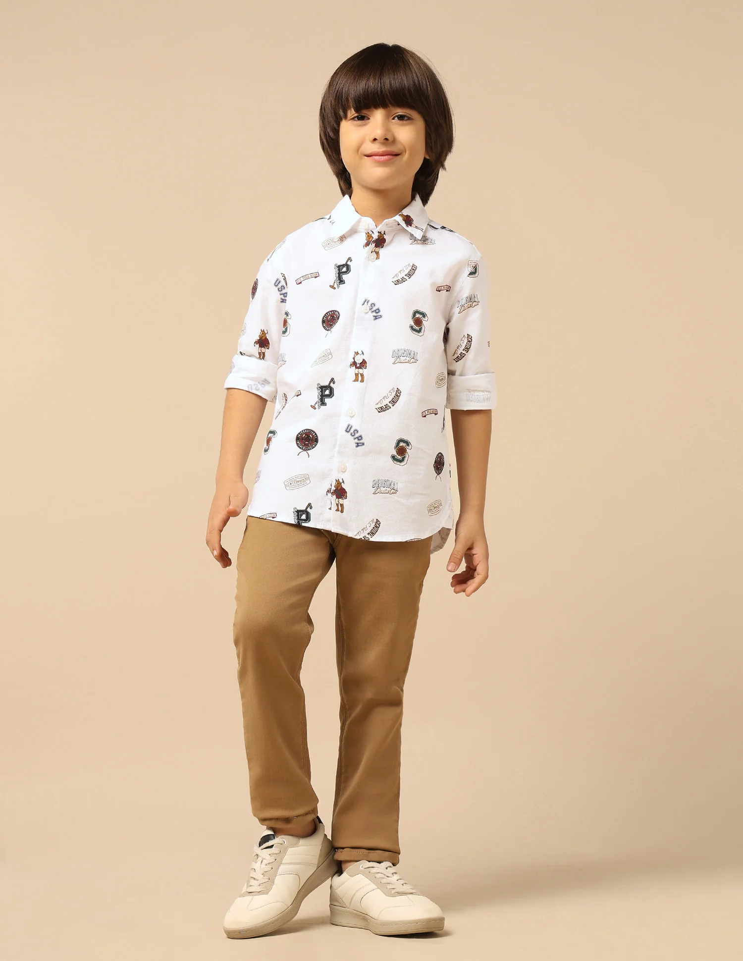 Boys Brand Printed Oxford Shirt - Image 3