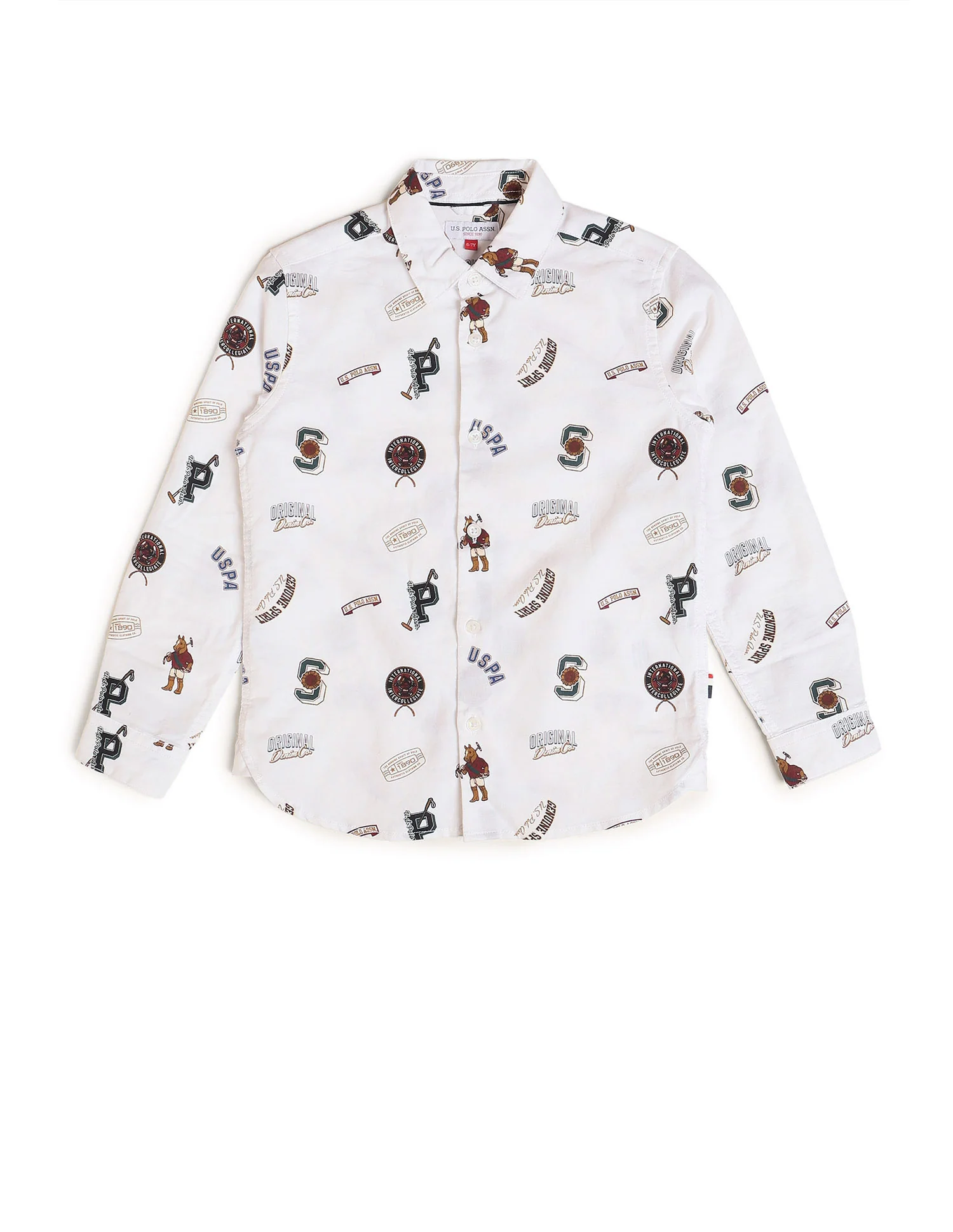 Boys Brand Printed Oxford Shirt - Image 7
