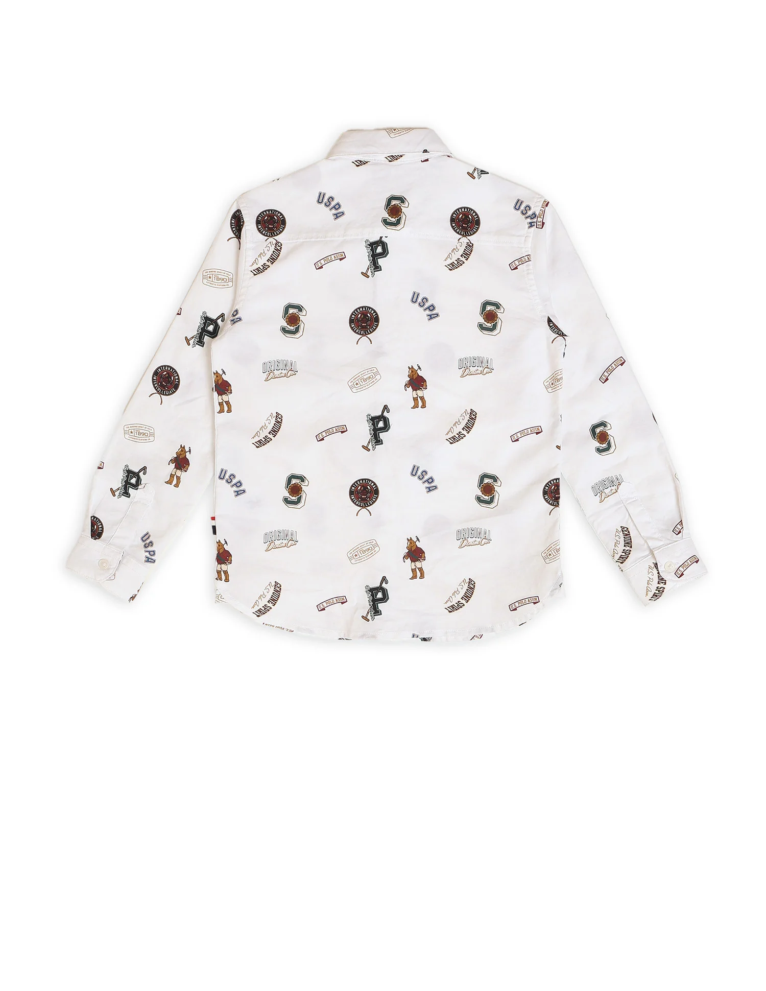 Boys Brand Printed Oxford Shirt - Image 8