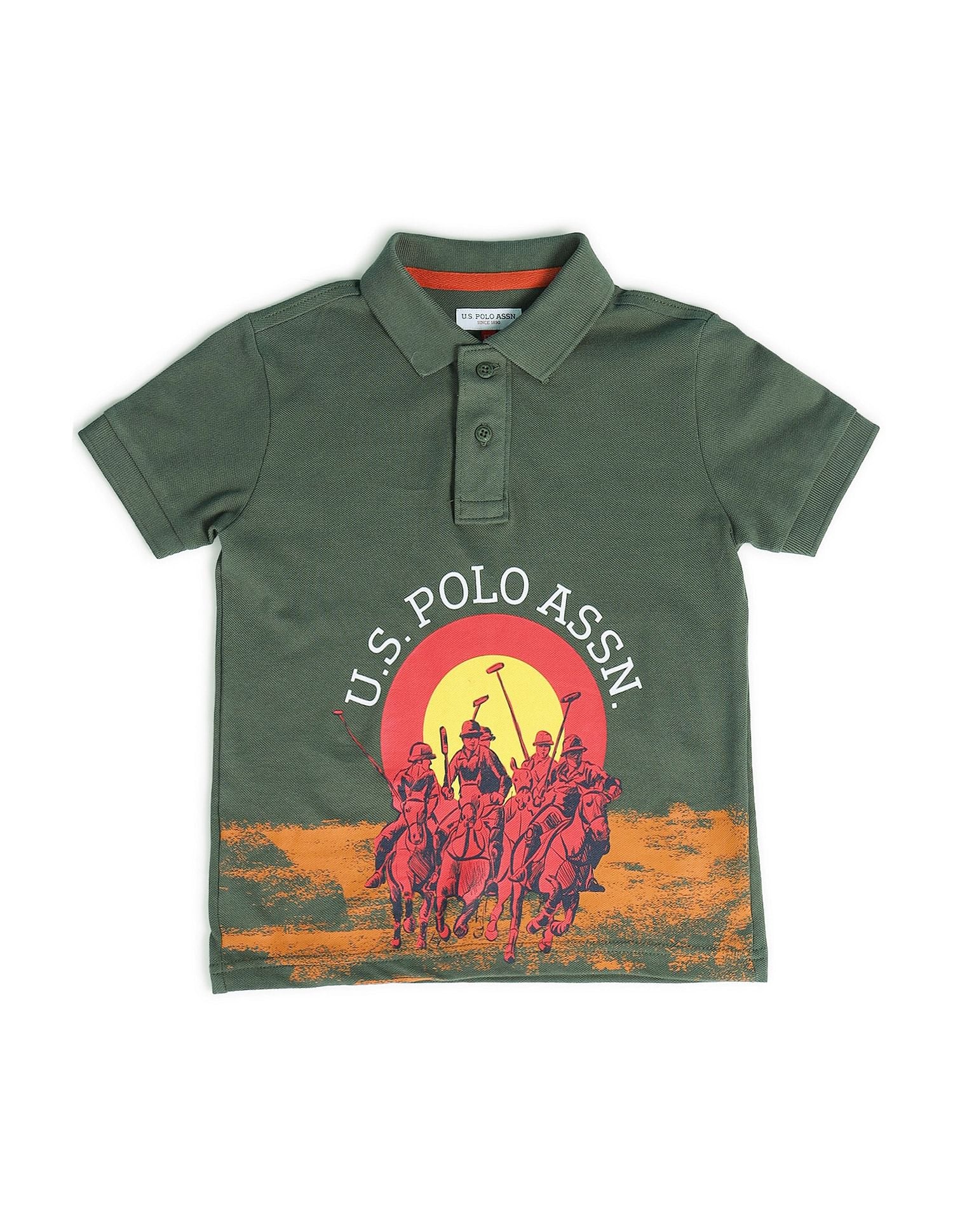 Boys Brand Printed Polo Shirt - Image 5