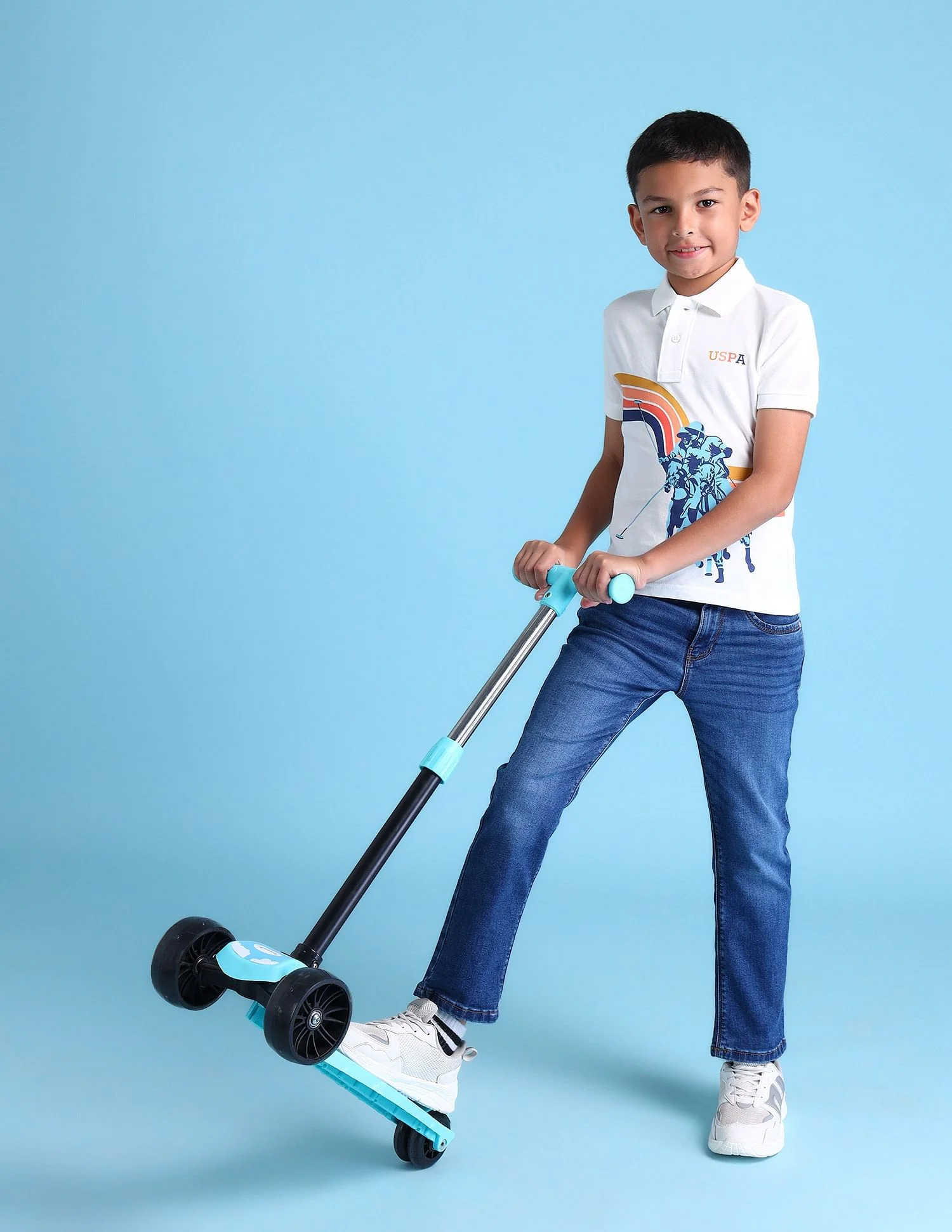 Boys Brand Printed Polo Shirt