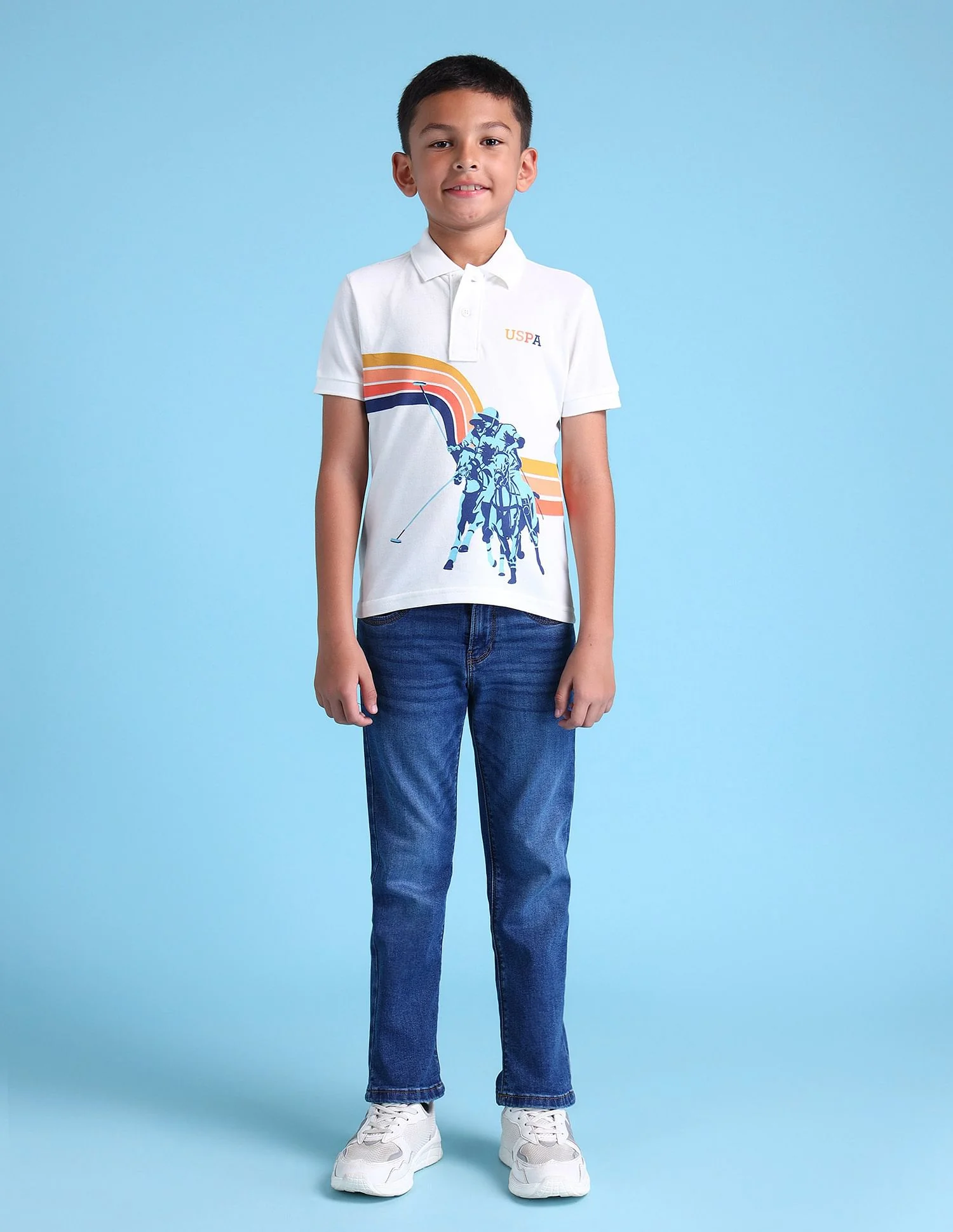 Boys Brand Printed Polo Shirt - Image 3