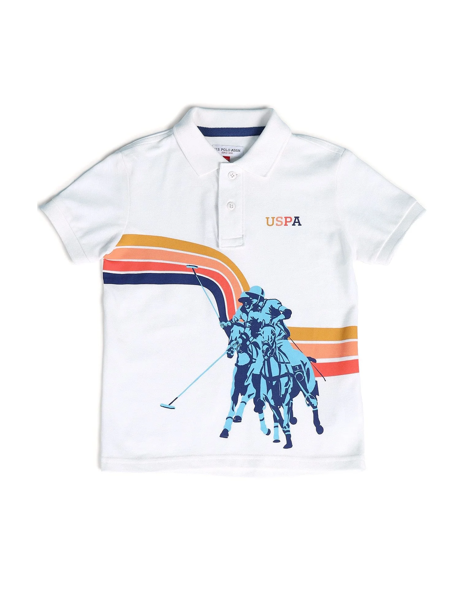 Boys Brand Printed Polo Shirt - Image 5