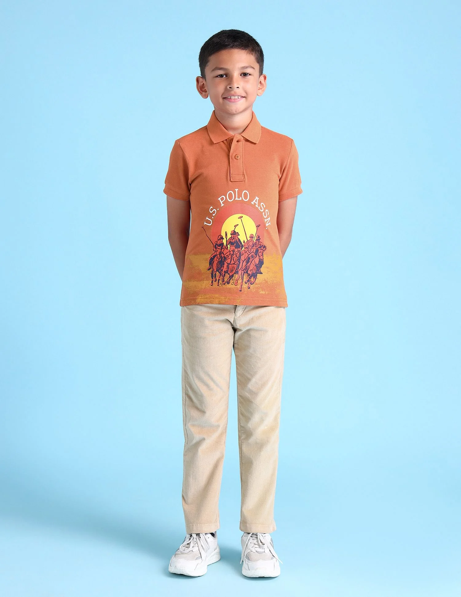 Boys Brand Printed Polo Shirt - Image 3