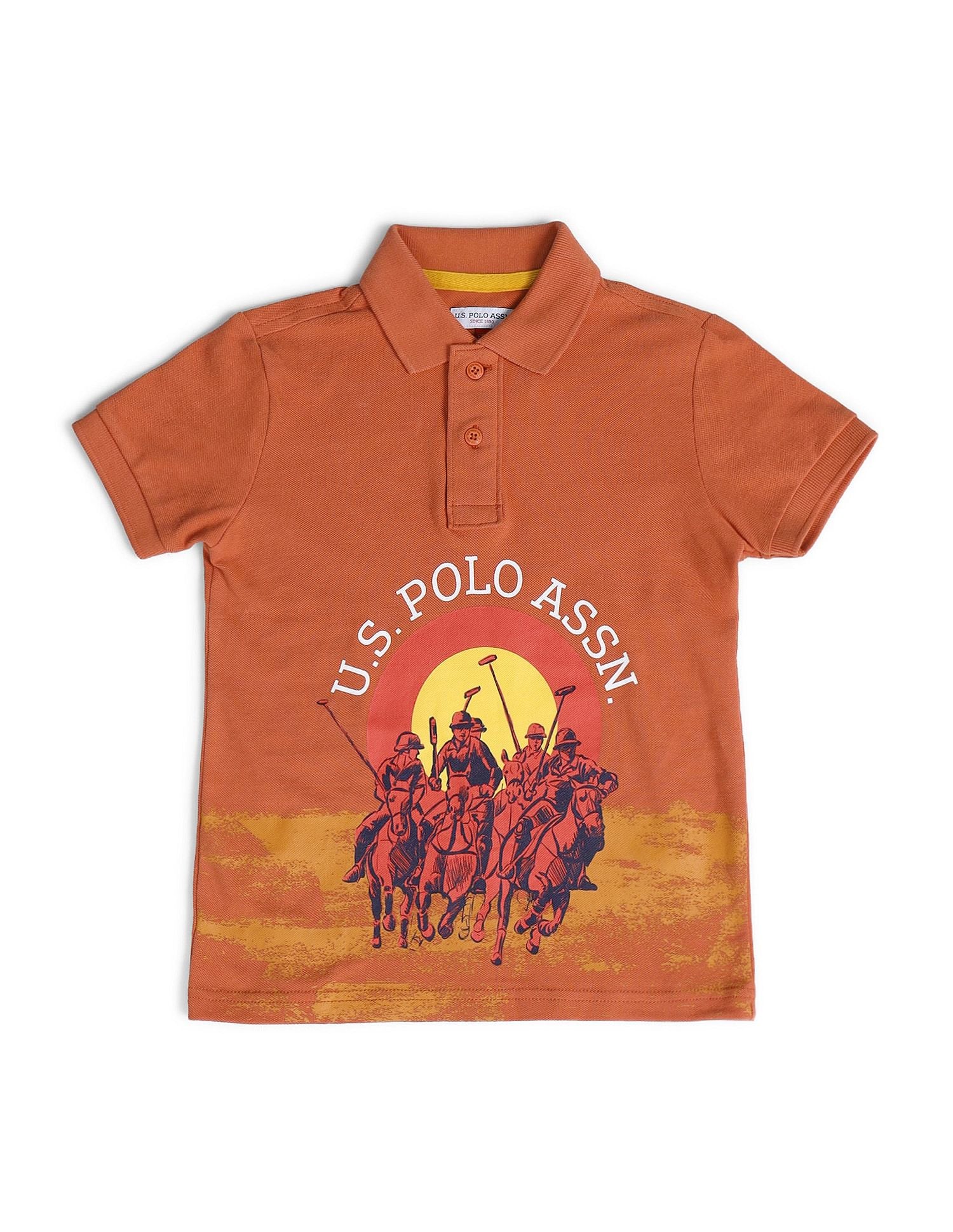 Boys Brand Printed Polo Shirt - Image 5