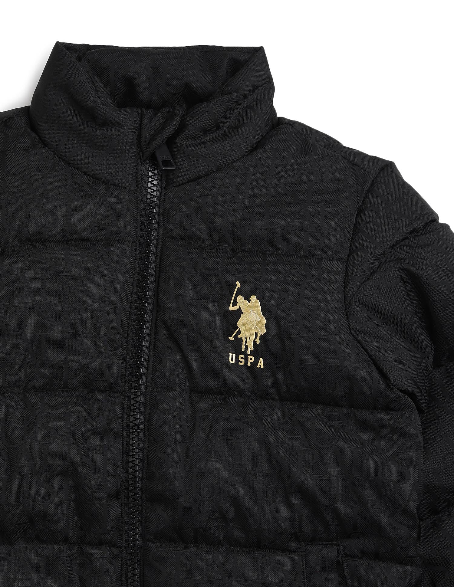 Boys Brand Printed Puffer Jacket - Image 2