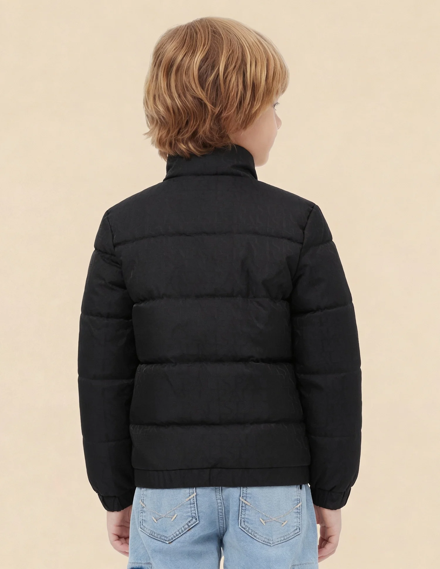 Boys Brand Printed Puffer Jacket - Image 4