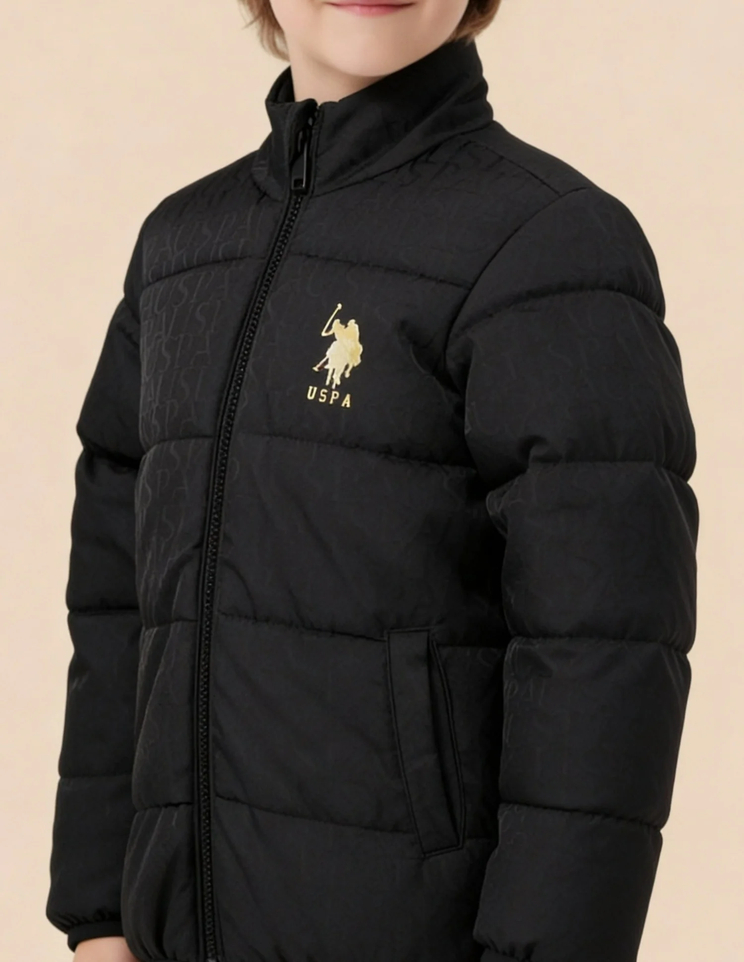 Boys Brand Printed Puffer Jacket - Image 5