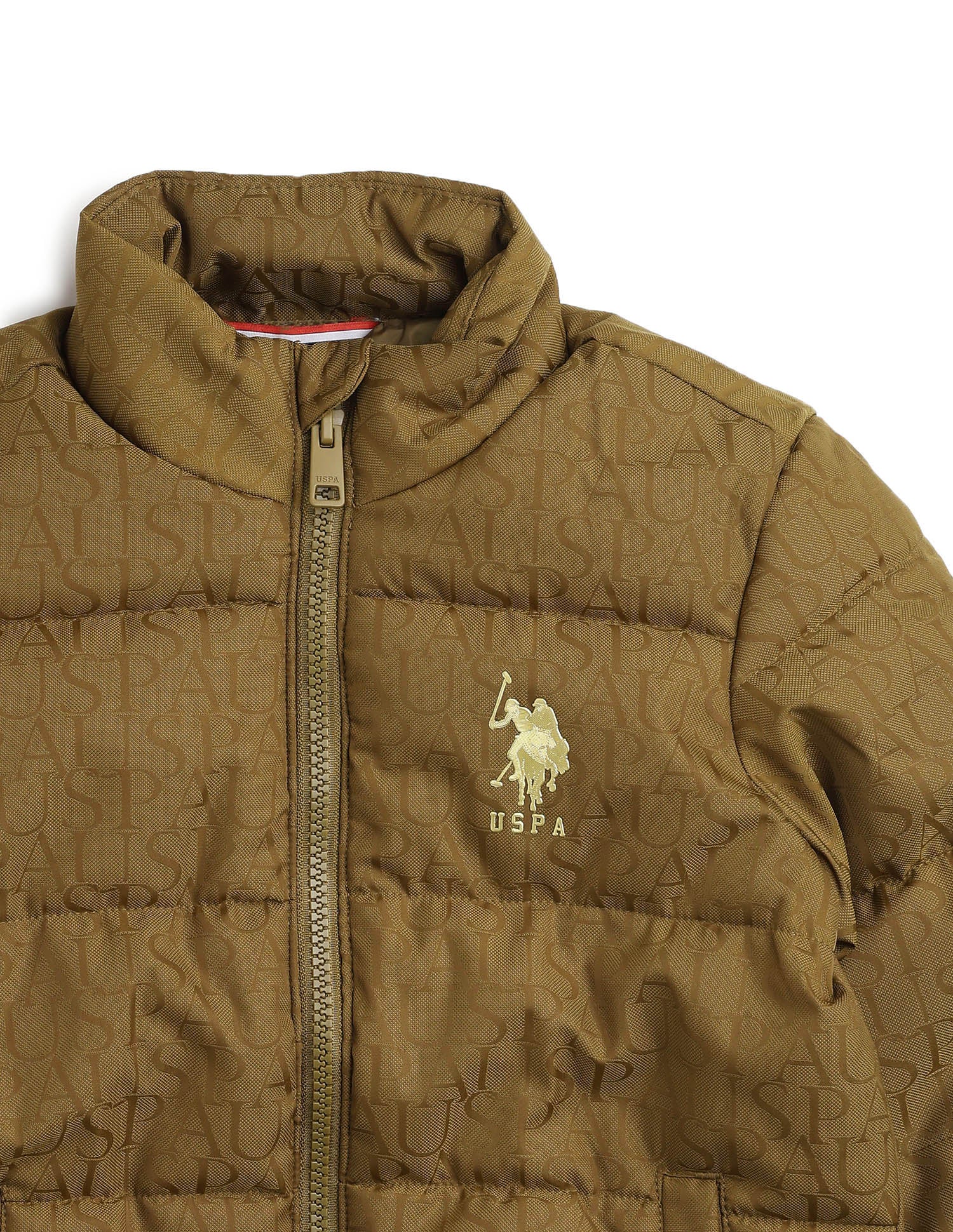 Boys Brand Printed Puffer Jacket - Image 2
