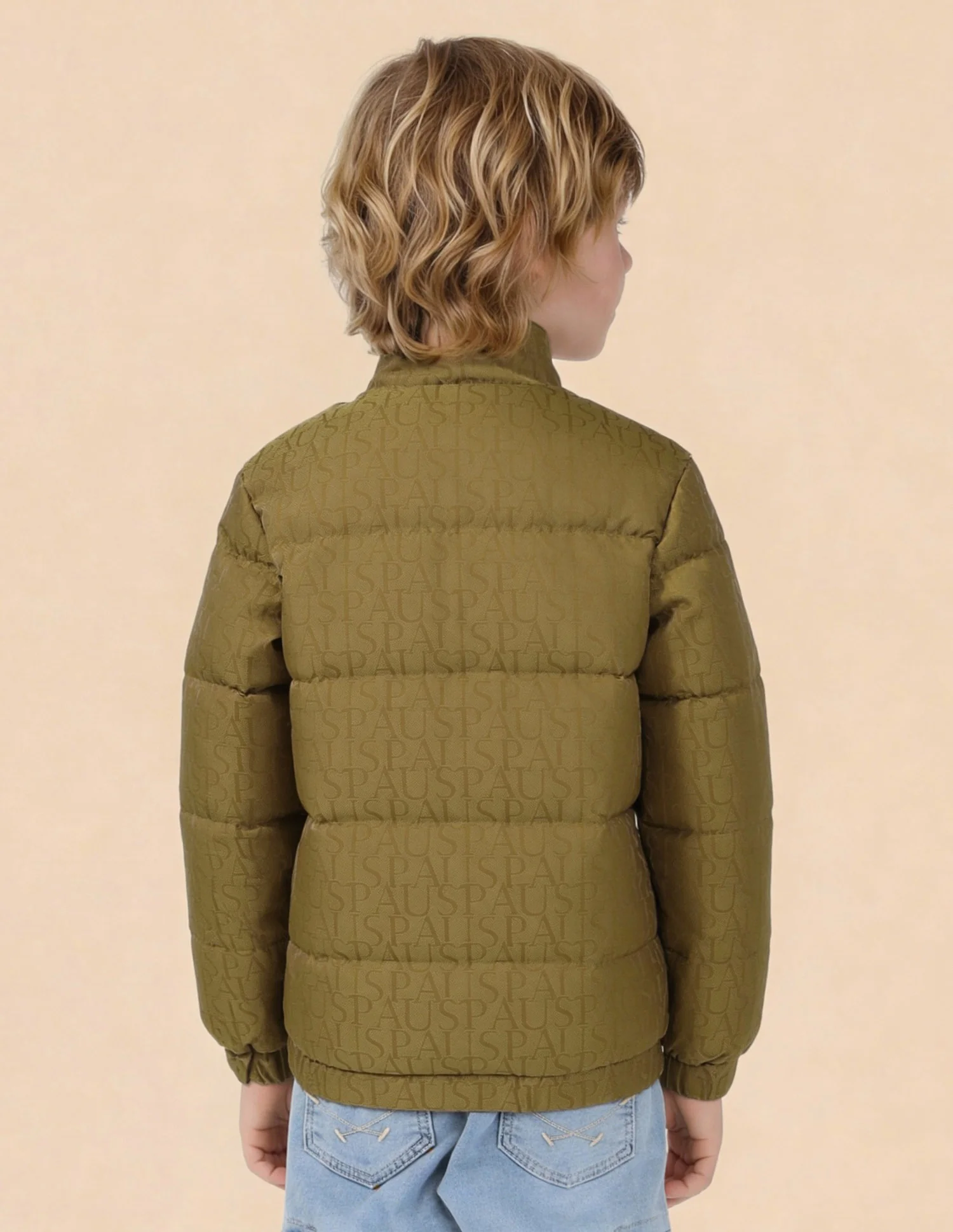 Boys Brand Printed Puffer Jacket - Image 5