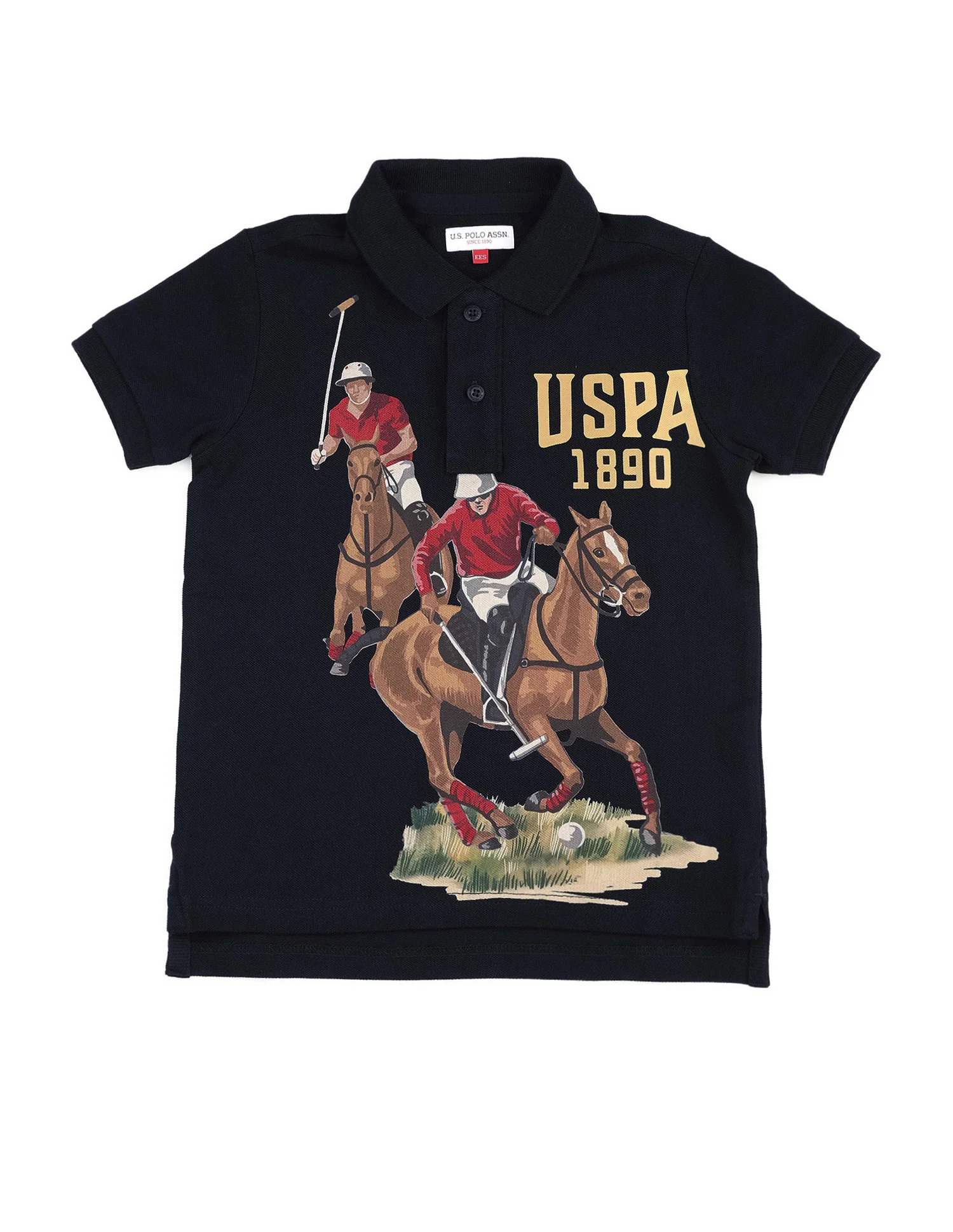 Boys Brand Printed Pure Cotton Polo Shirt - Image 7