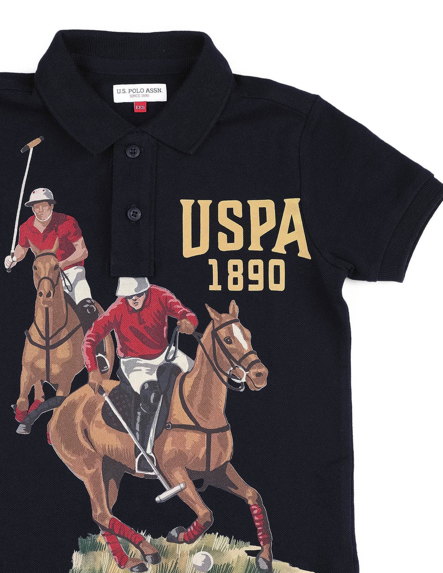 Boys Brand Printed Pure Cotton Polo Shirt - Image 9