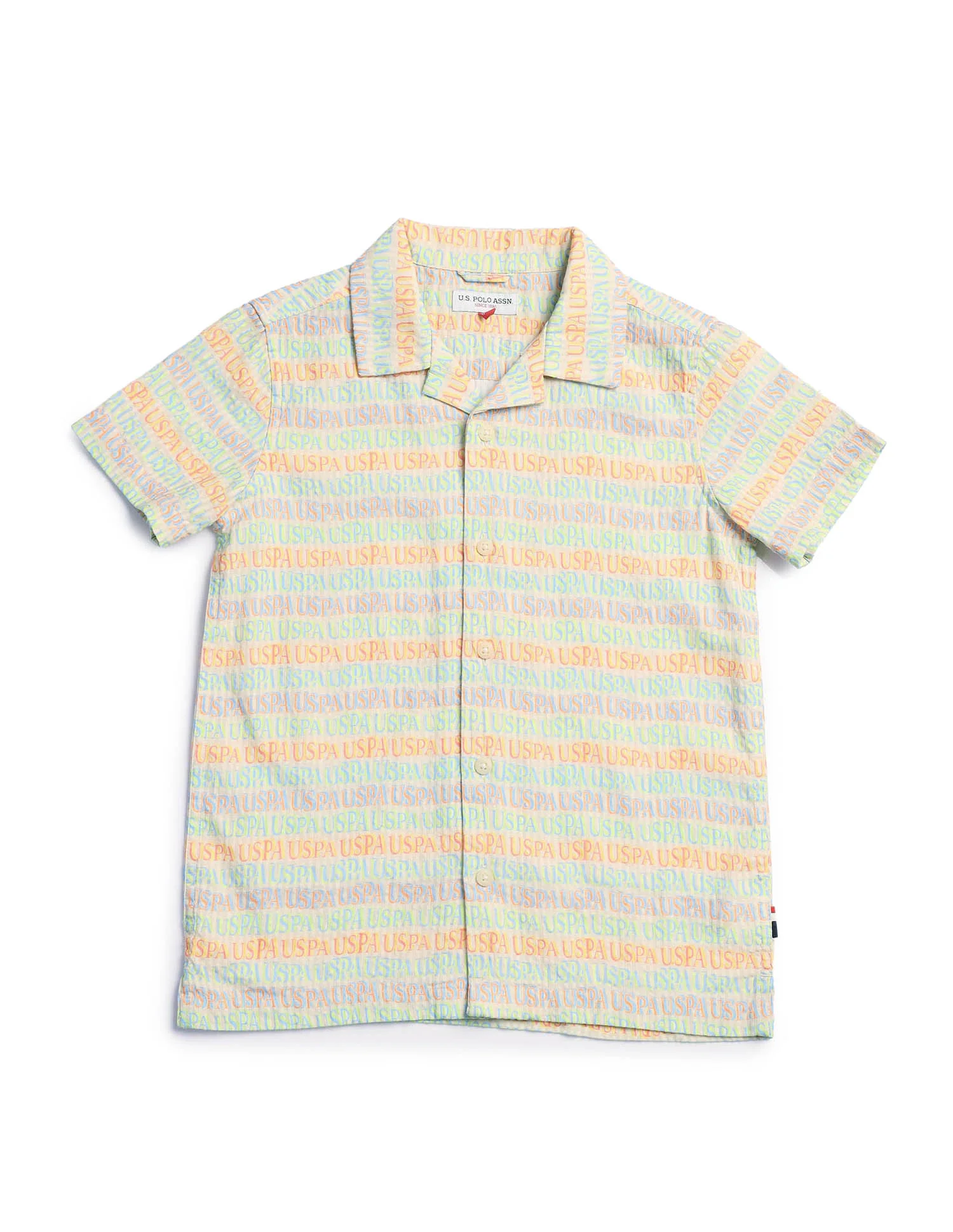 Boys Brand Printed Pure Cotton Shirt - Image 5