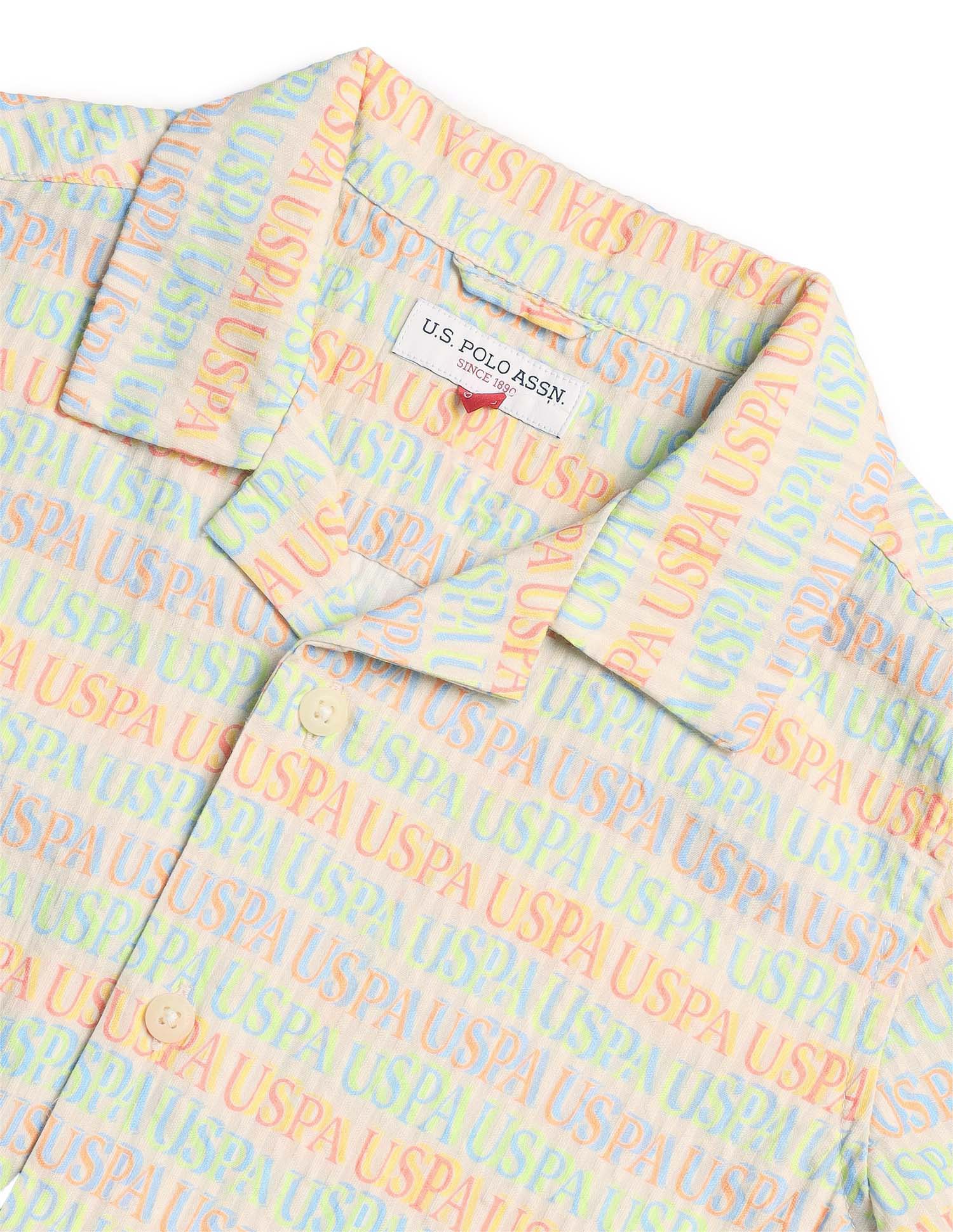Boys Brand Printed Pure Cotton Shirt - Image 7