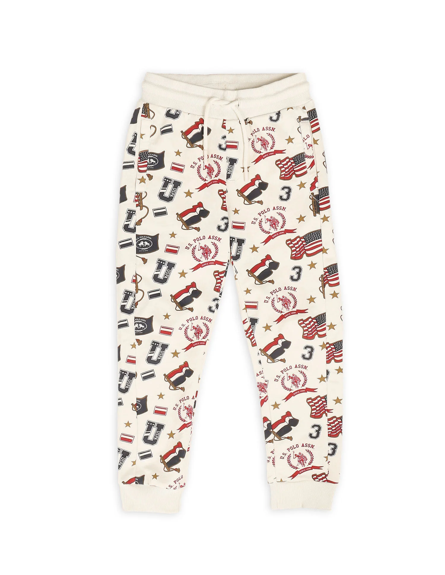 Boys Brand Printed Regular Fit Joggers - Image 8