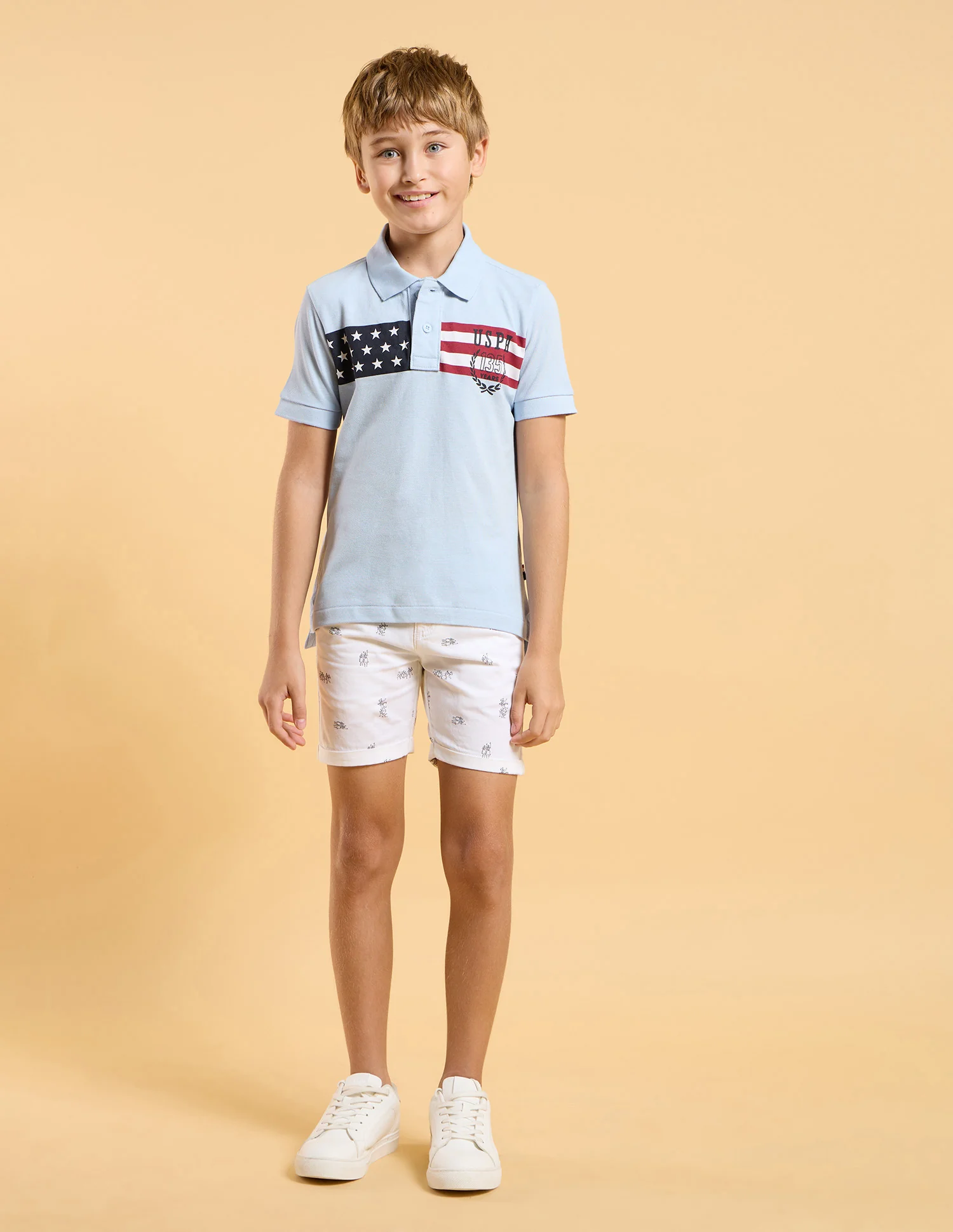 Boys Brand Printed Regular Fit Polo Shirt - Image 3