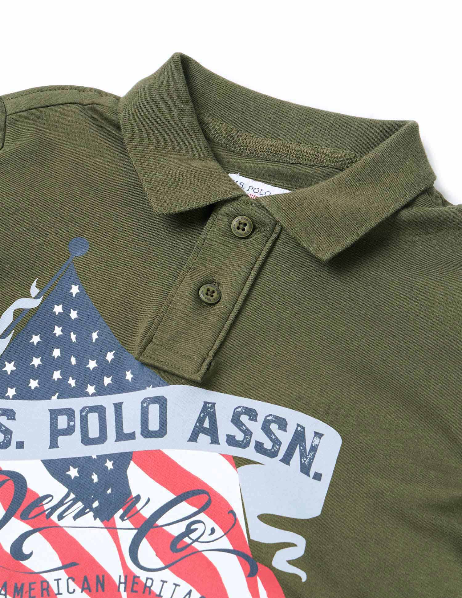 Boys Brand Printed Regular Fit Polo Shirt - Image 7