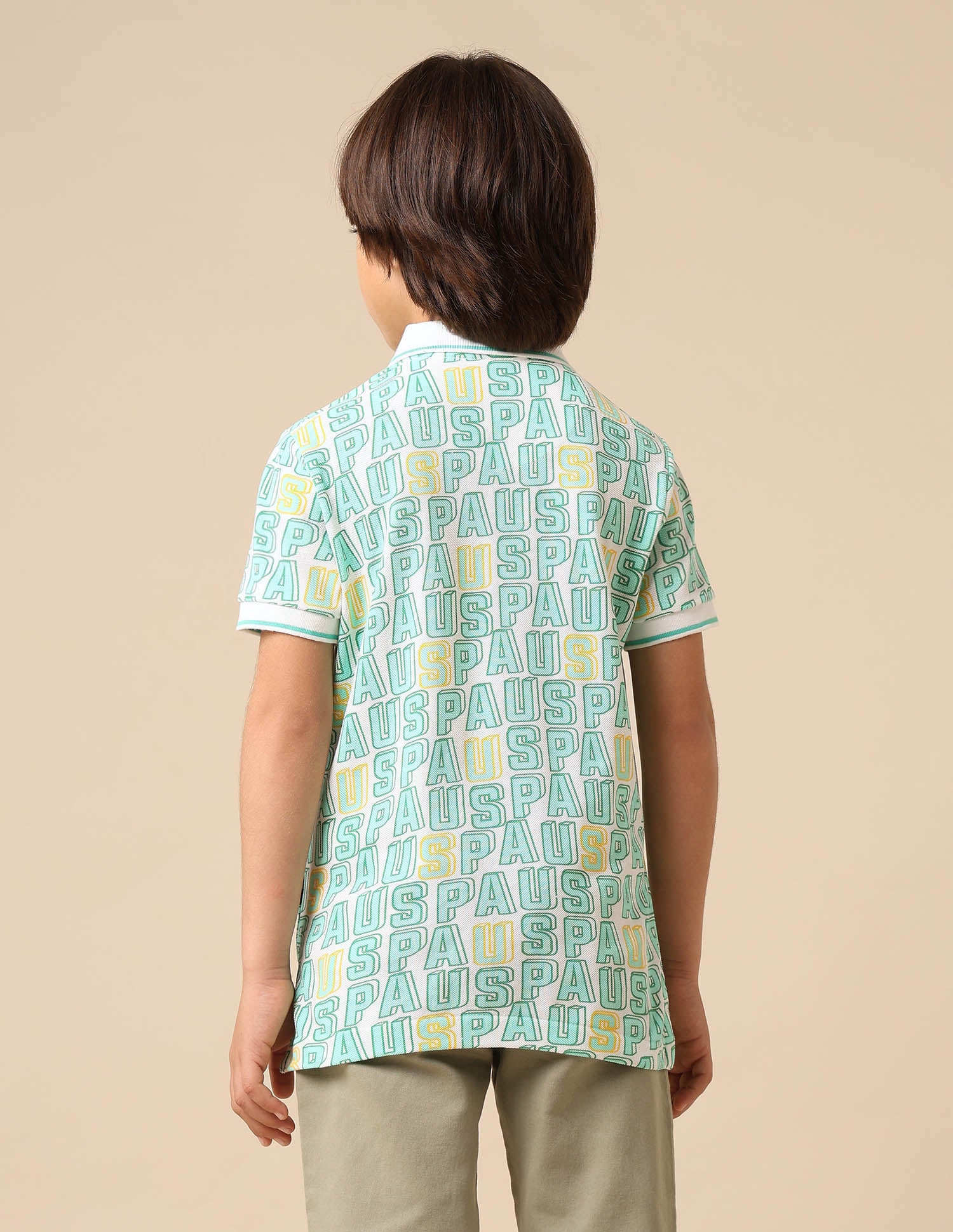 Boys Brand Printed Regular Fit Polo Shirt - Image 5