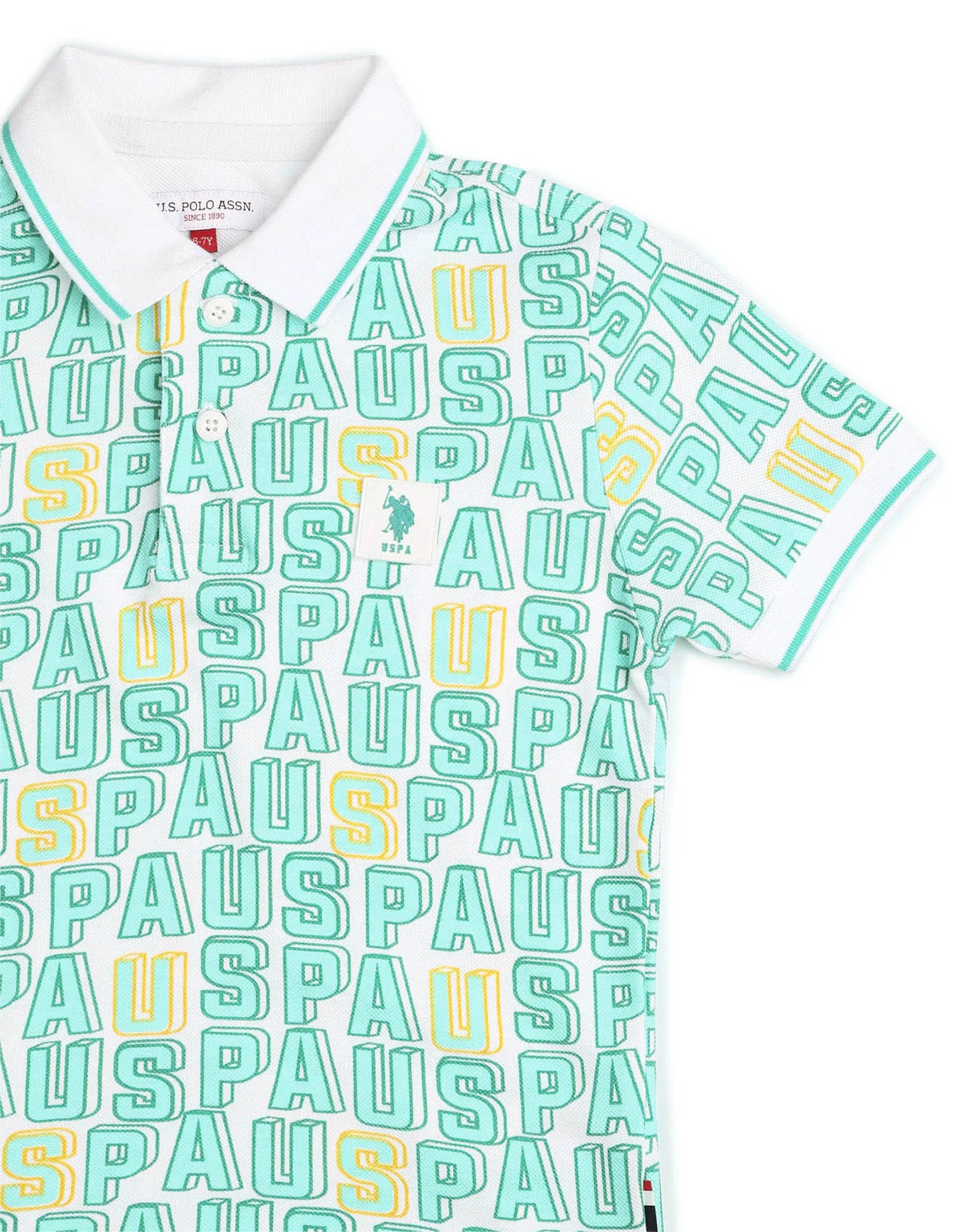 Boys Brand Printed Regular Fit Polo Shirt - Image 9