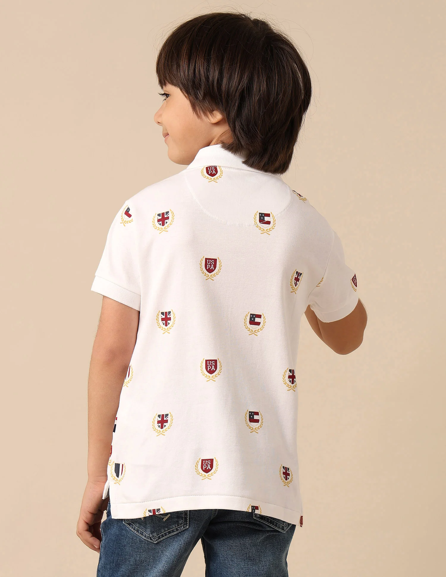 Boys Brand Printed Regular Fit Polo Shirt - Image 5