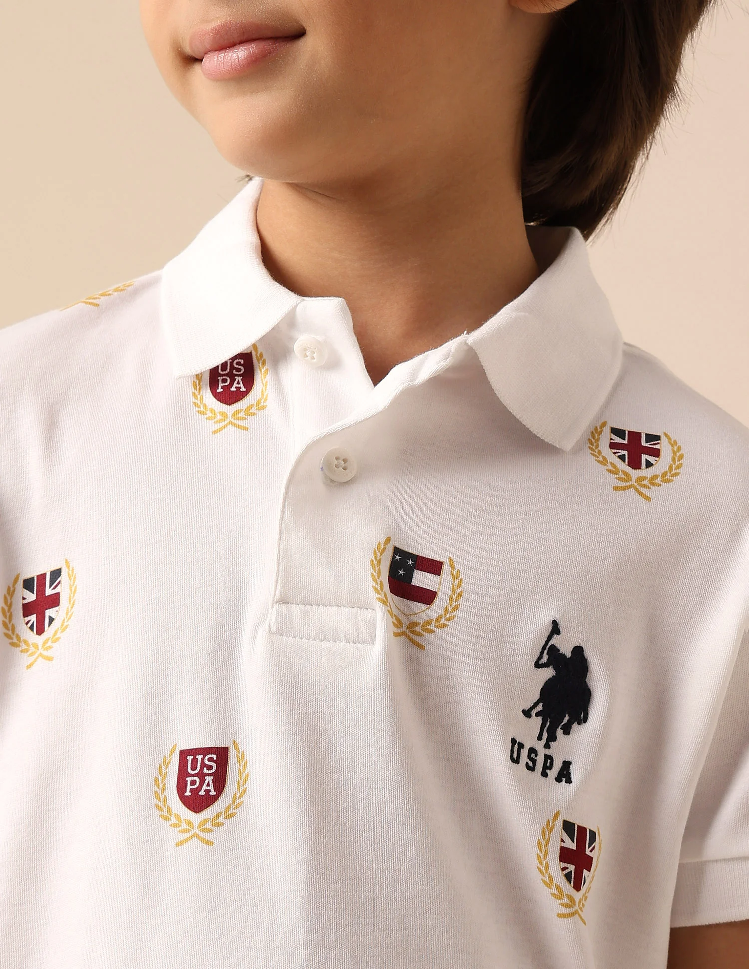 Boys Brand Printed Regular Fit Polo Shirt - Image 6