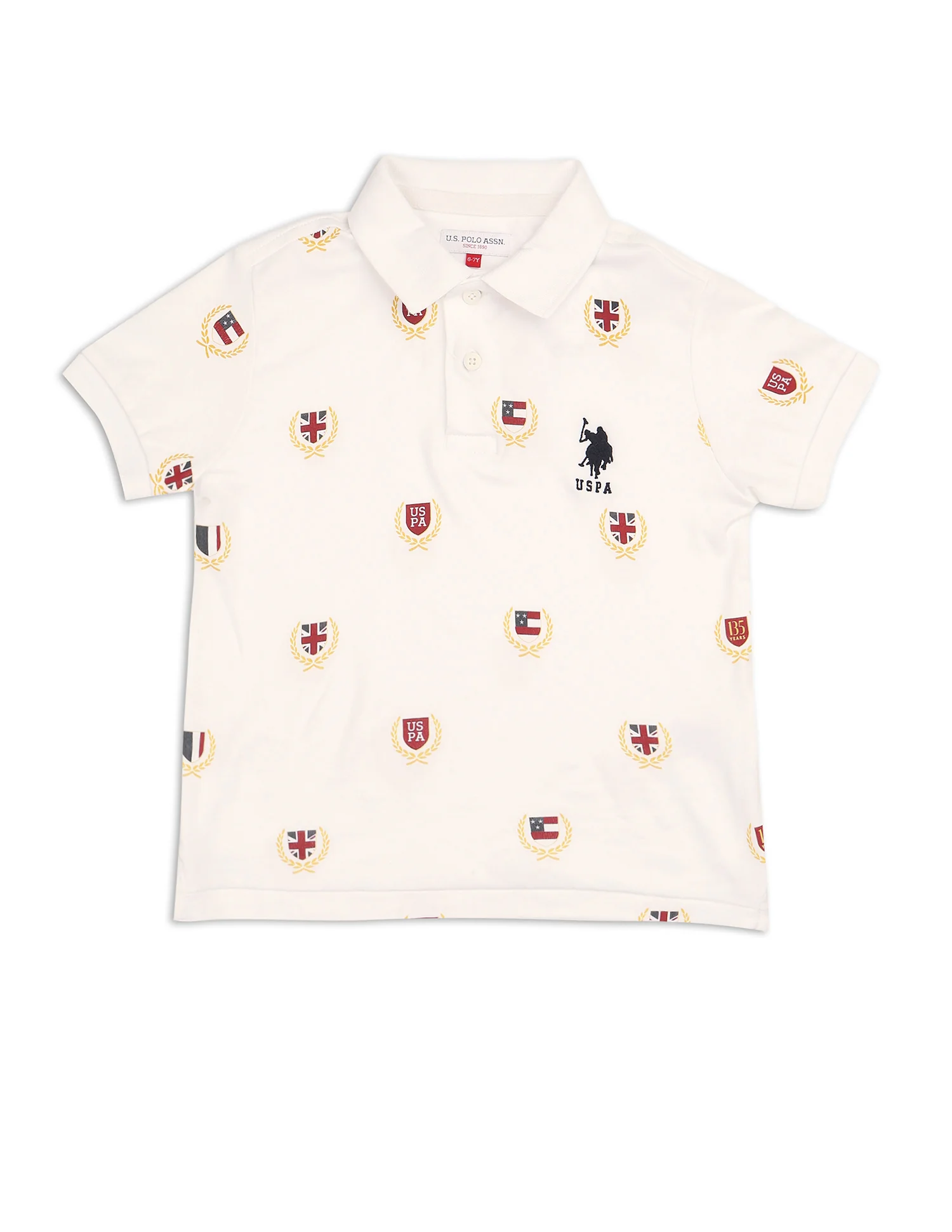 Boys Brand Printed Regular Fit Polo Shirt - Image 7