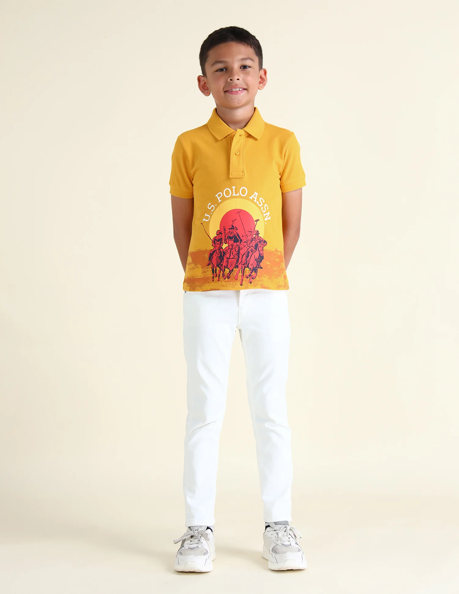 Boys Brand Printed Regular Fit Polo Shirts - Image 3