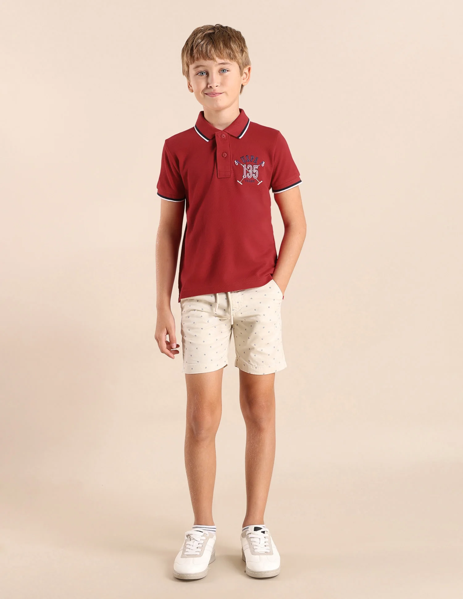 Boys Brand Printed Regular Fit Polo Shirt - Image 3