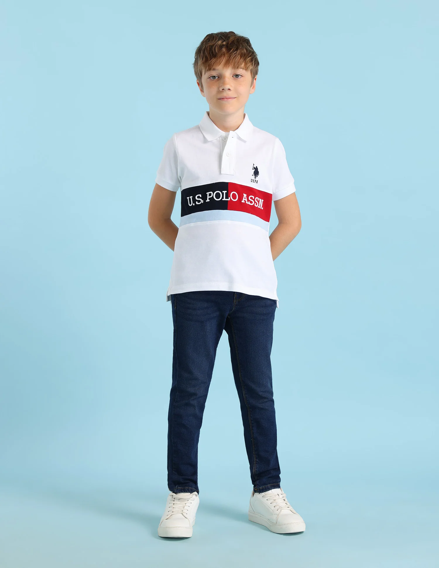 Boys Brand Printed Regular Fit Polo Shirt - Image 4