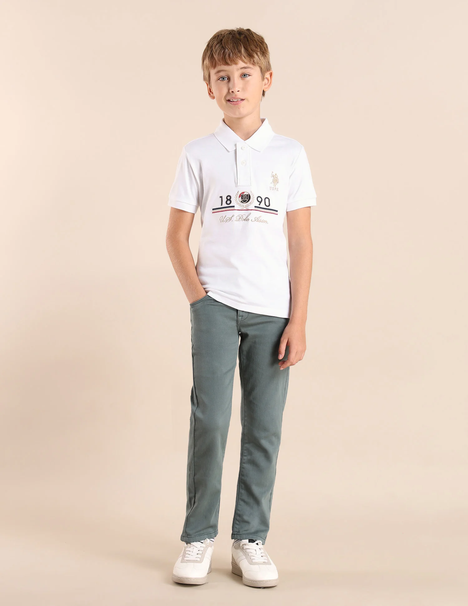 Boys Brand Printed Regular Fit Polo Shirt - Image 3