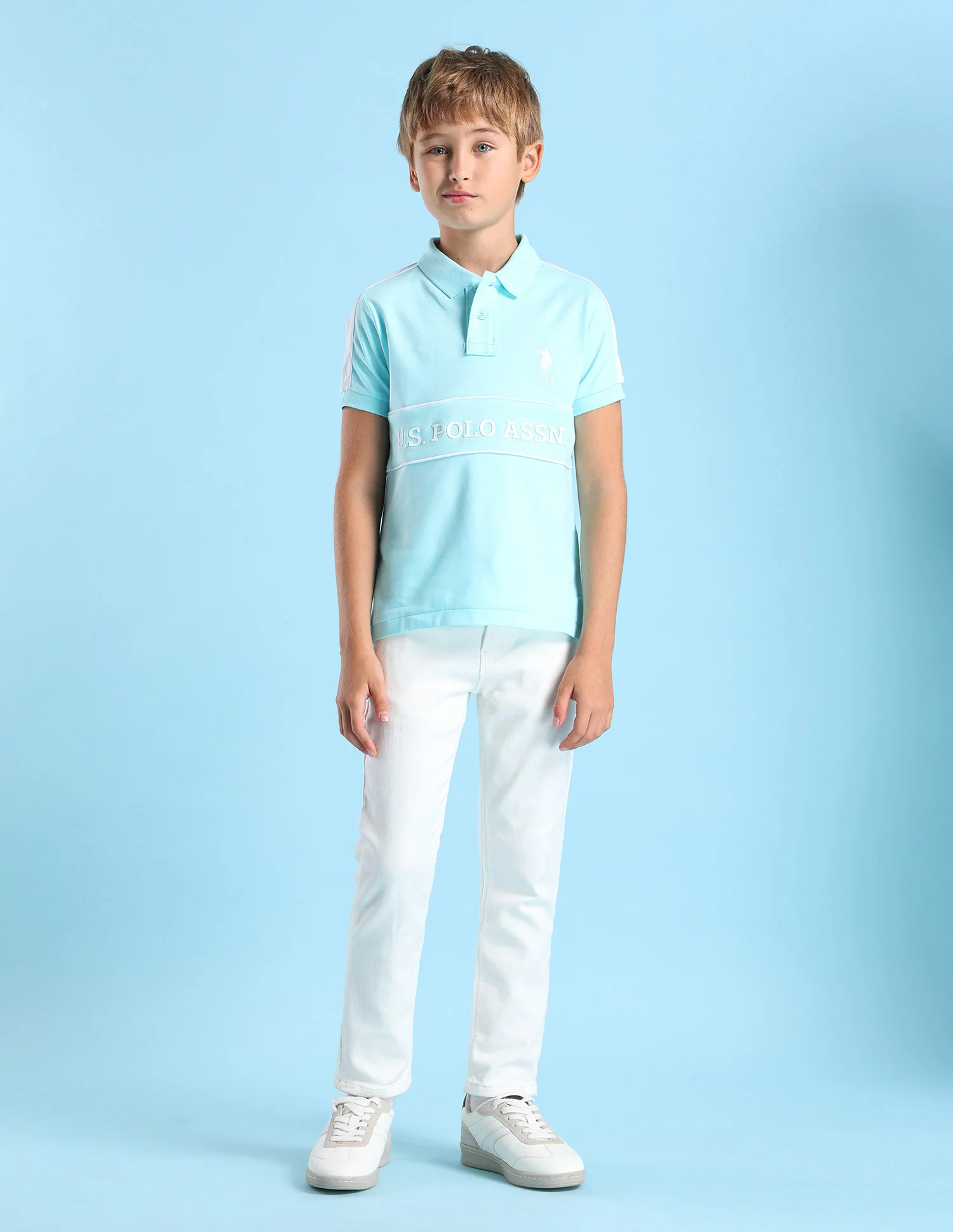 Boys Brand Printed Regular Fit Polo Shirt - Image 3