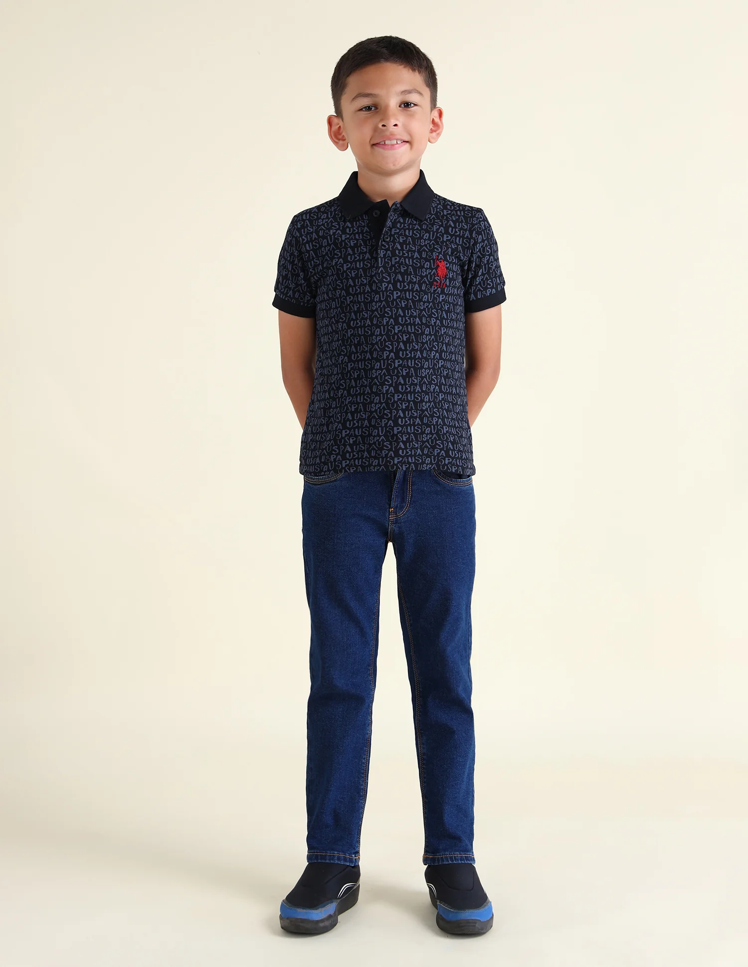 Boys Brand Printed Regular Fit Polo Shirts - Image 3