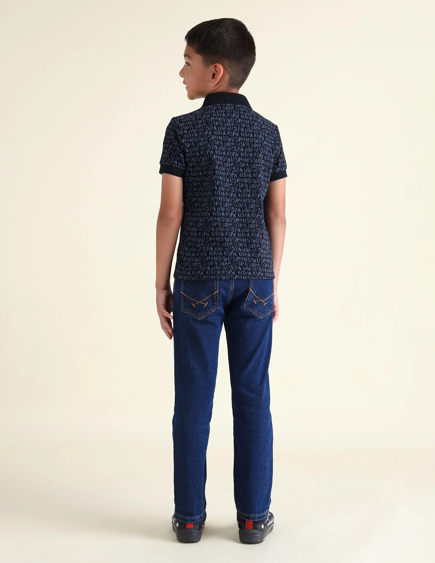 Boys Brand Printed Regular Fit Polo Shirts - Image 4