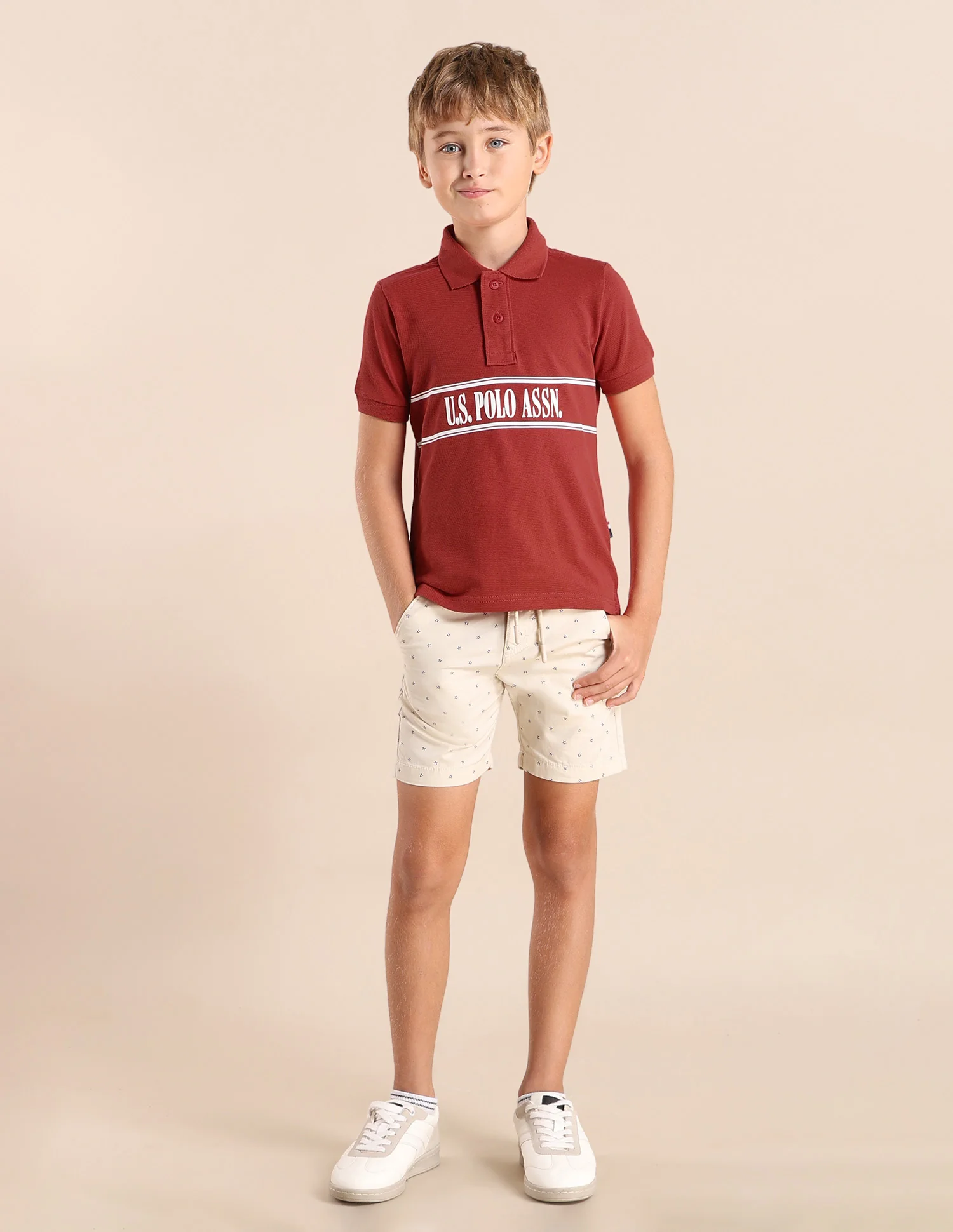 Boys Brand Printed Regular Fit Polo Shirt - Image 3