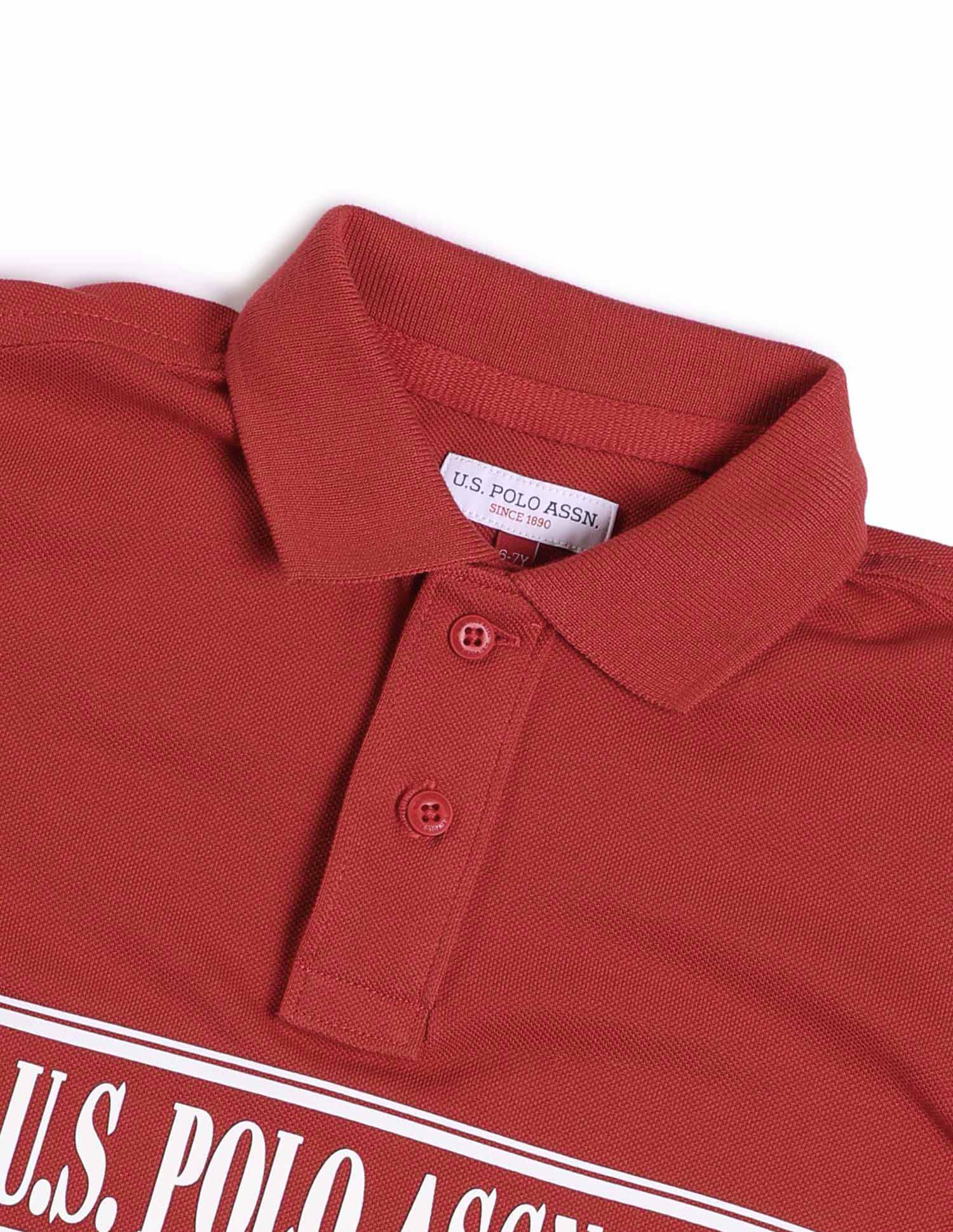 Boys Brand Printed Regular Fit Polo Shirt - Image 7