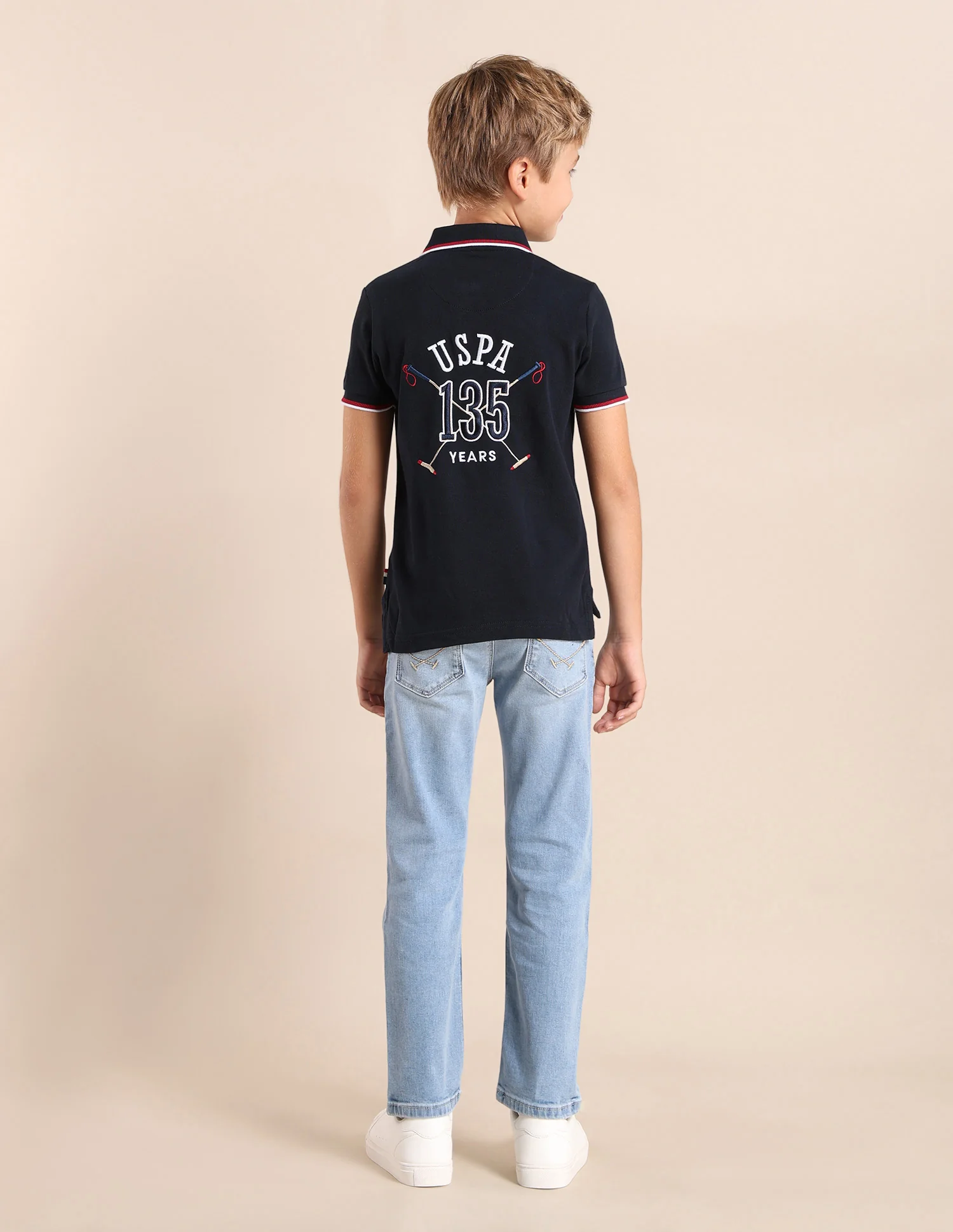 Boys Brand Printed Regular Fit Polo Shirt - Image 4