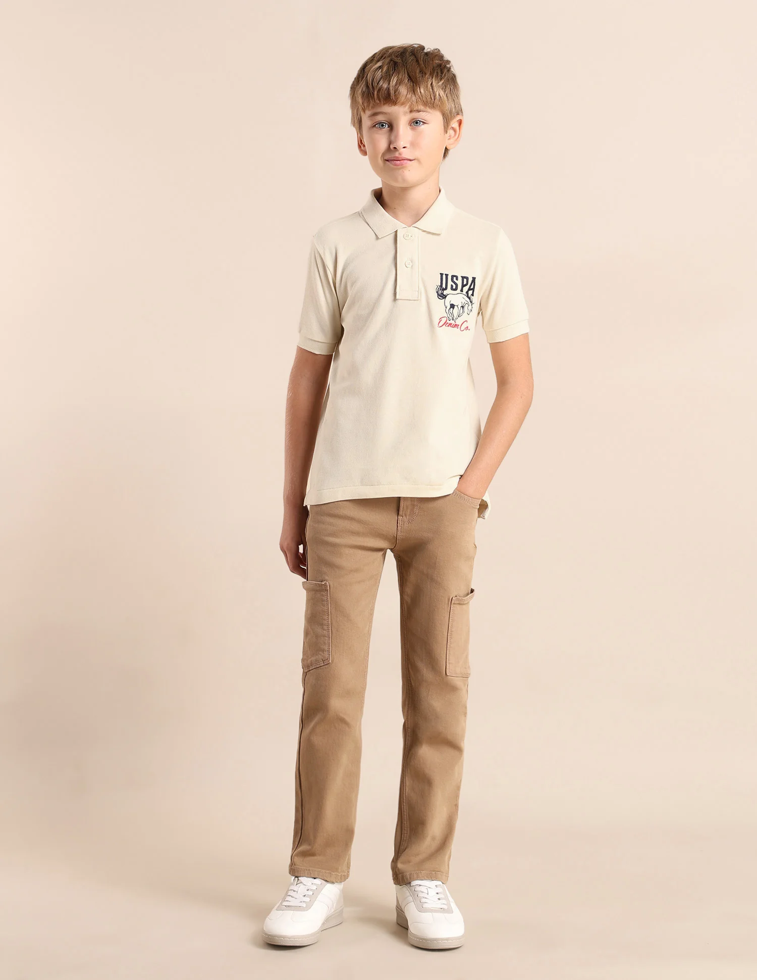 Boys Brand Printed Regular Fit Polo Shirt - Image 4