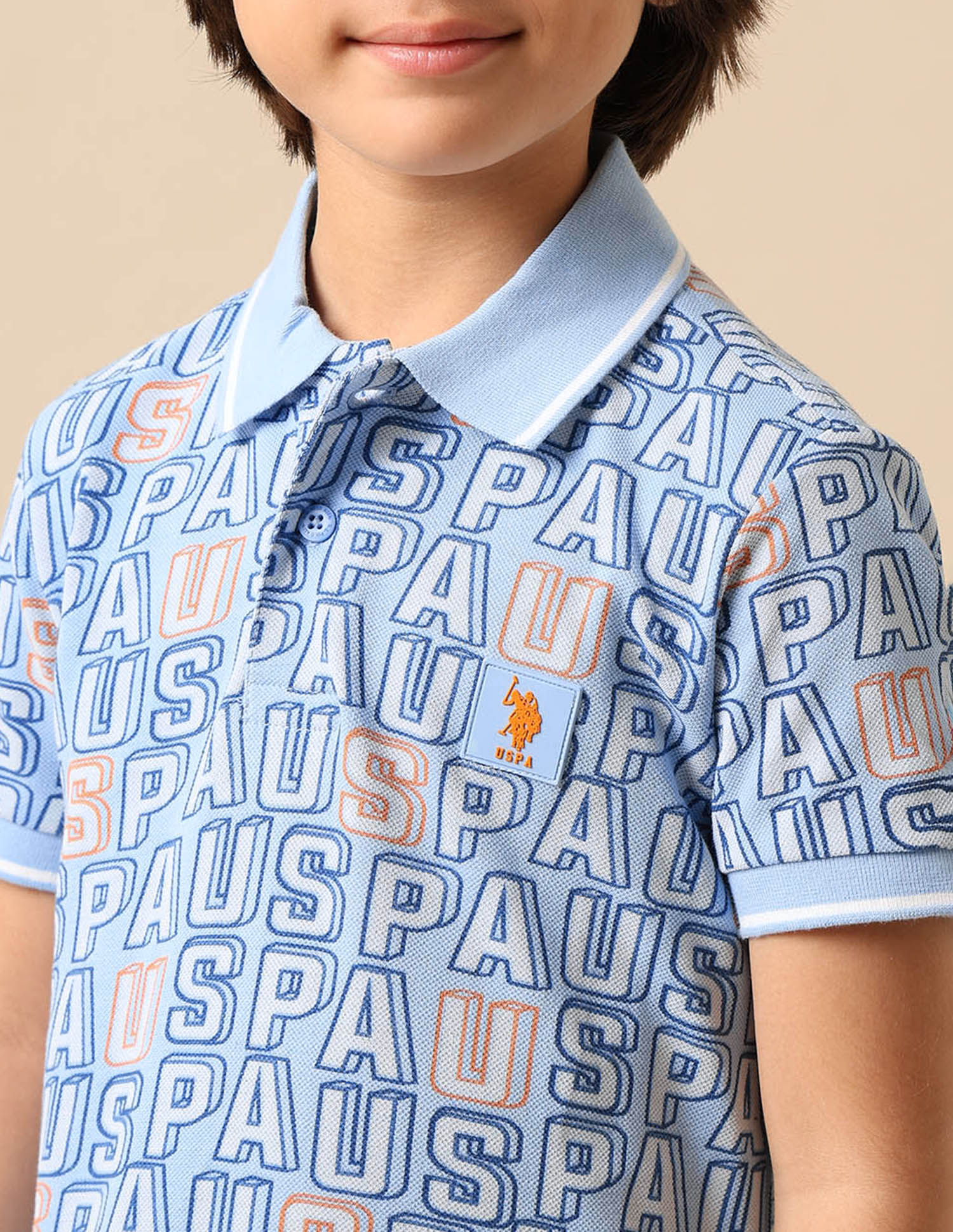Boys Brand Printed Regular Fit Polo Shirt - Image 6
