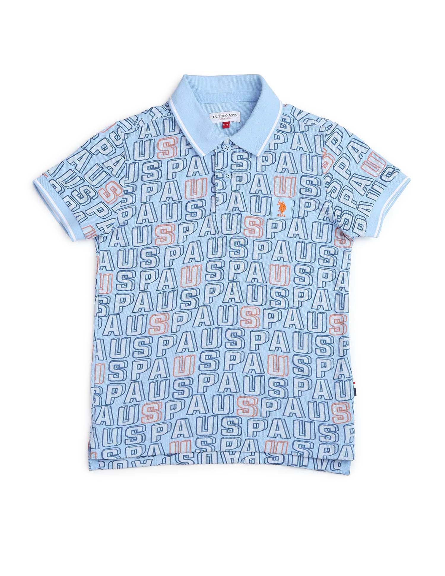 Boys Brand Printed Regular Fit Polo Shirt - Image 7