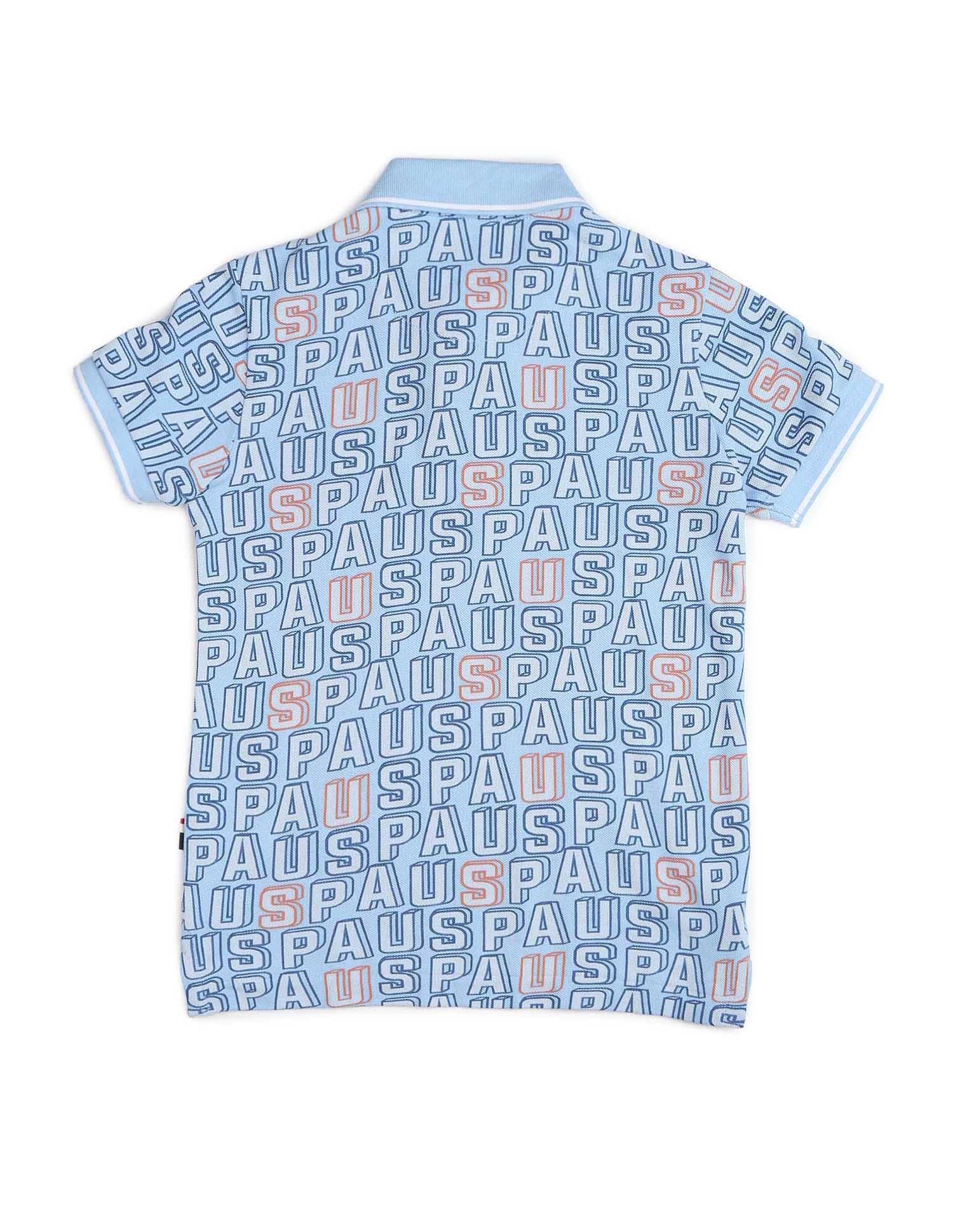 Boys Brand Printed Regular Fit Polo Shirt - Image 8