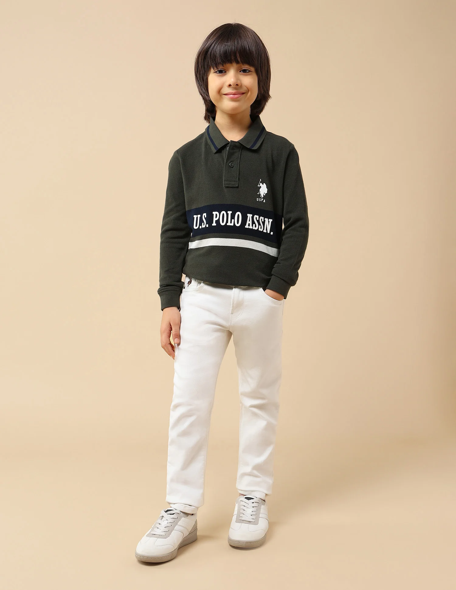 Boys Brand Printed Regular Fit Polo Shirt - Image 3
