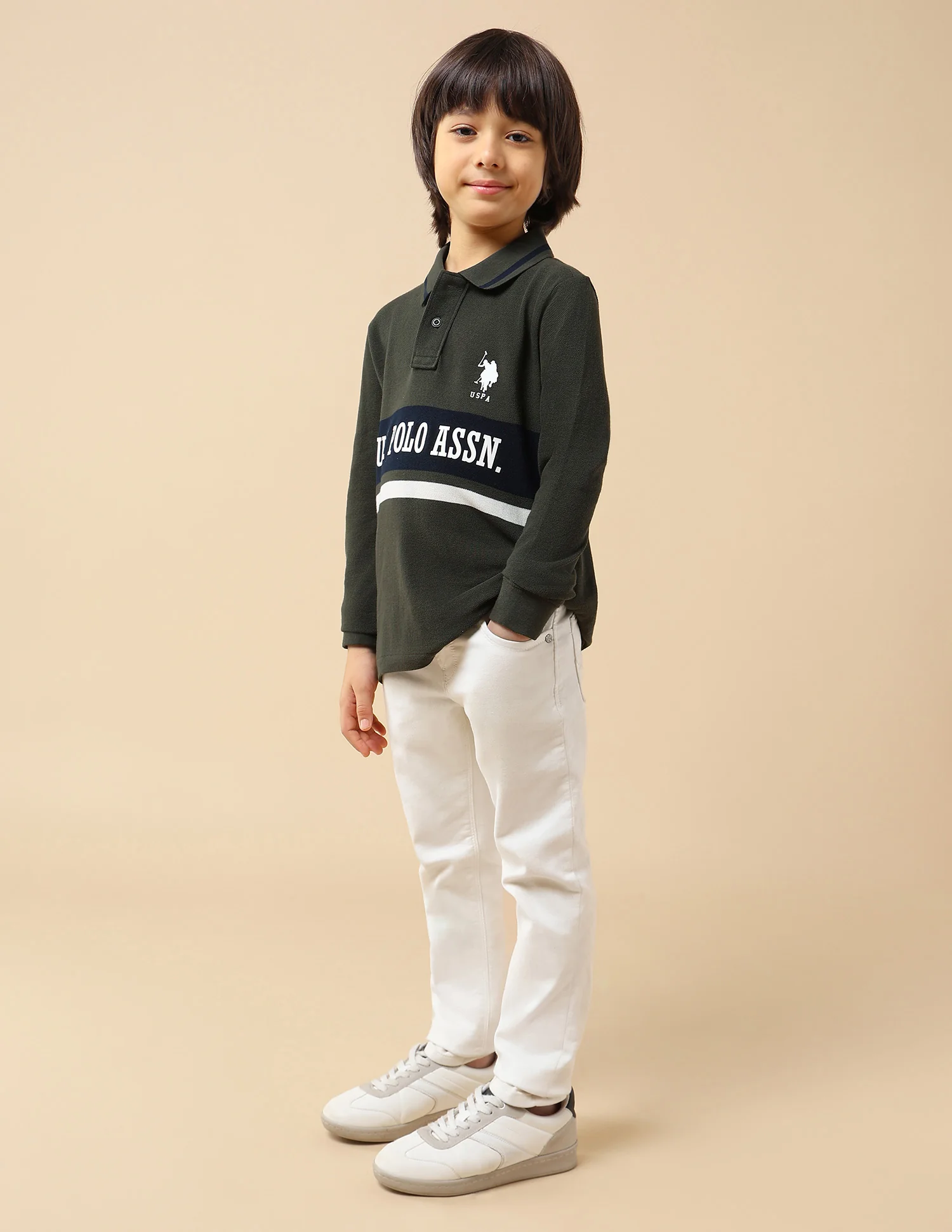 Boys Brand Printed Regular Fit Polo Shirt - Image 4