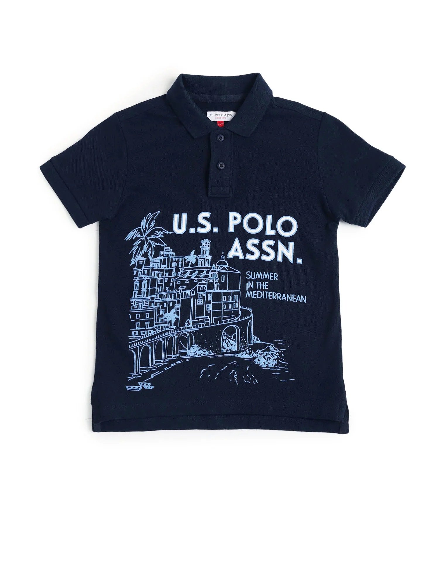 Boys Brand Printed Regular Fit Polo Shirt - Image 6